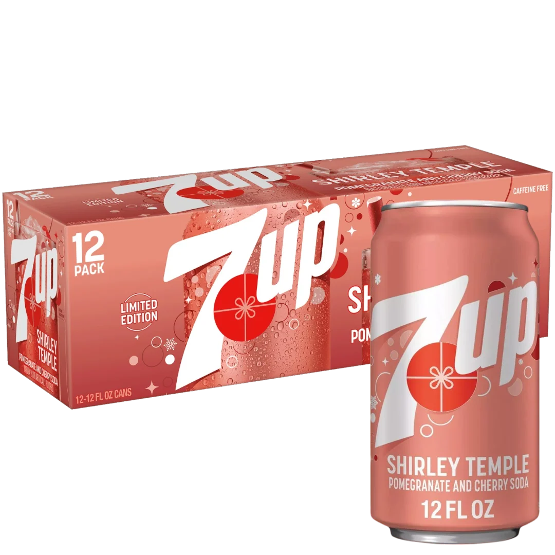 7up Shirley Temple Pomegranate & Cherry (Limited Edition) - 12fl.oz (355ml) - Image 2