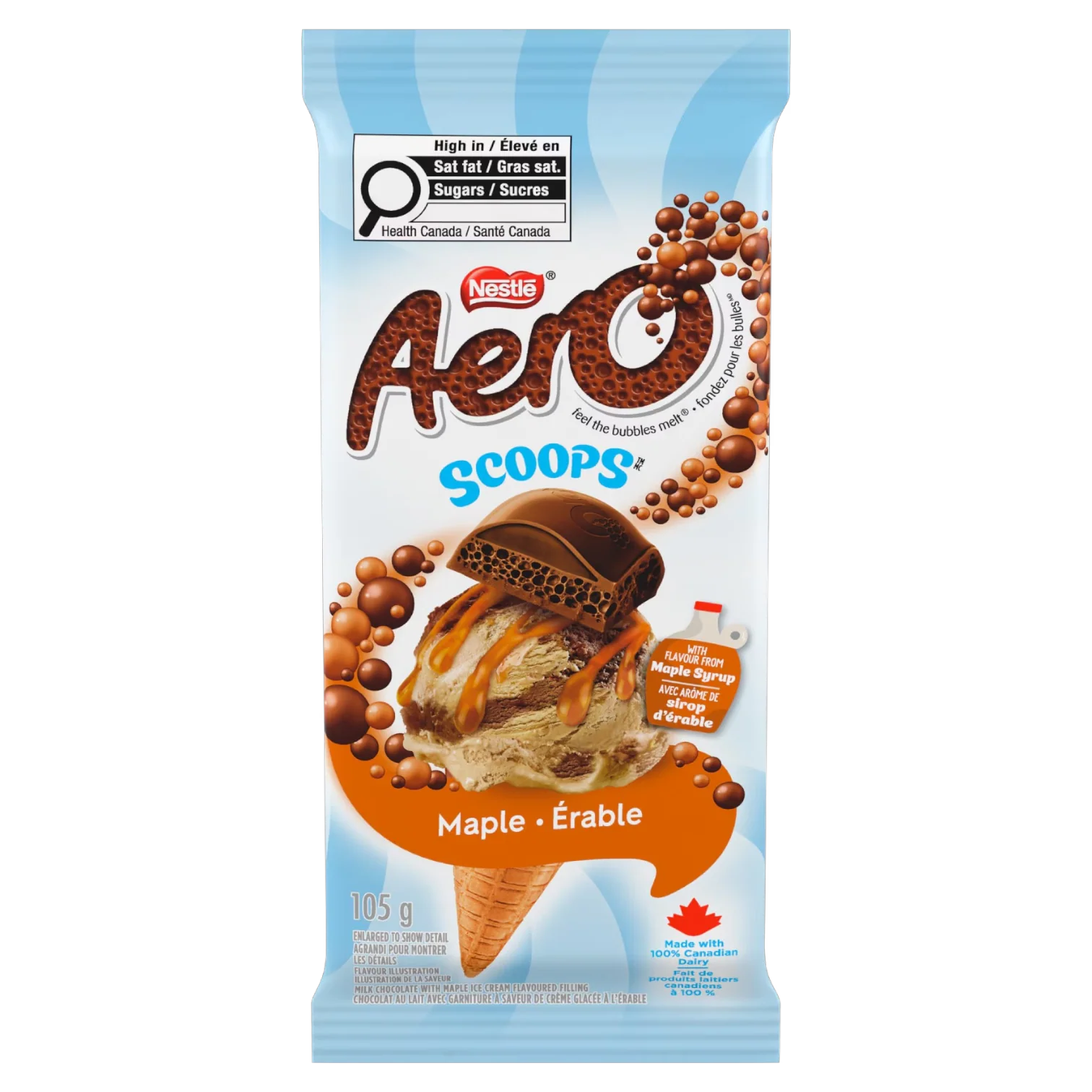 Aero Scoops Maple Chocolate Block (Canada) - 3.70oz (105g)
