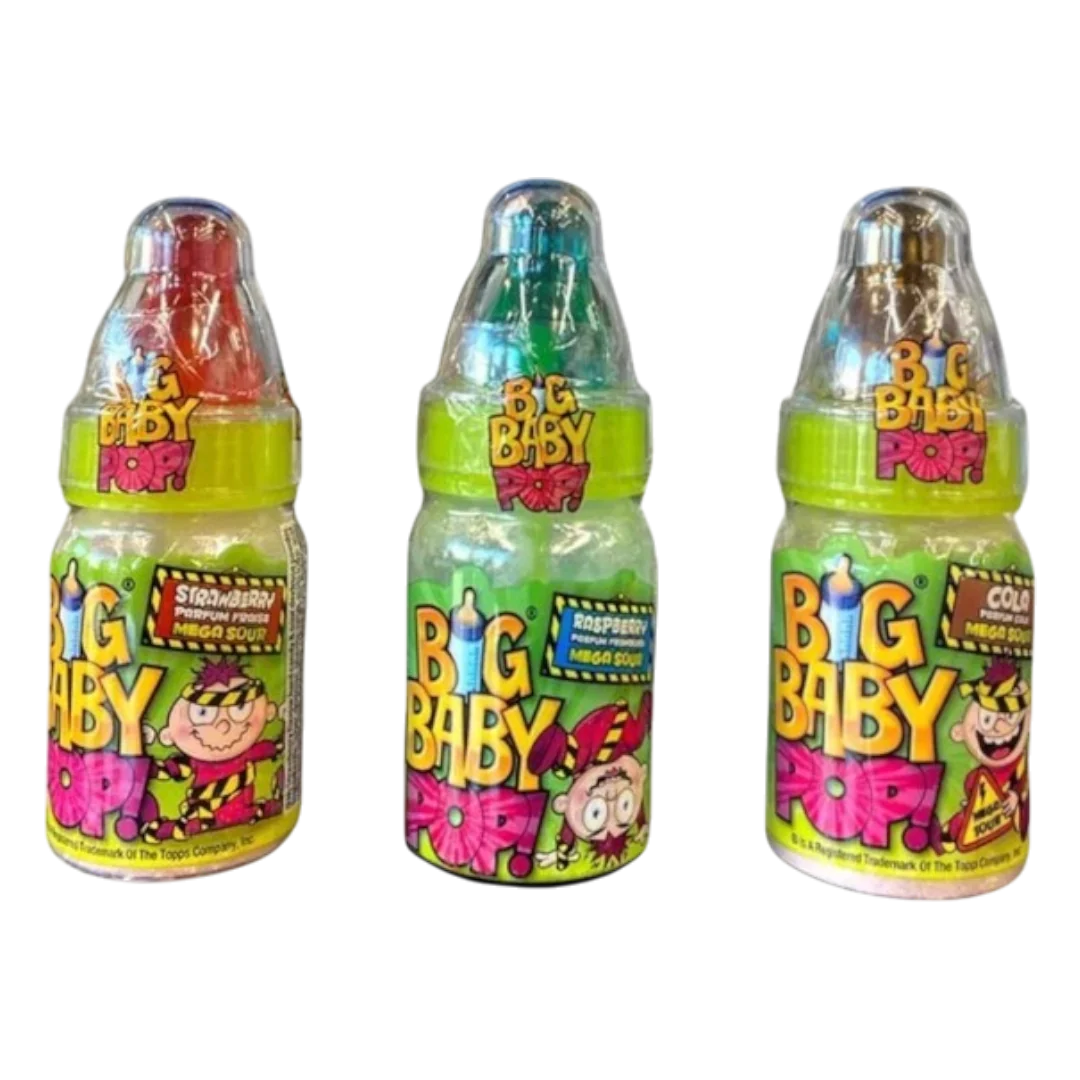 Bazooka Mega Sour Big Baby Pop (SINGLE) - 1.12oz (32g)