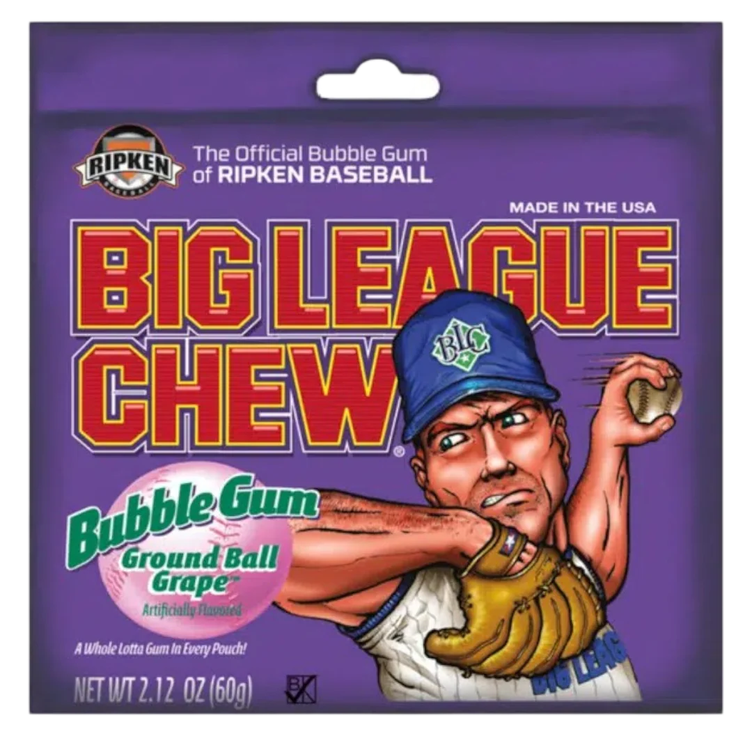 Big League Chew Bubble Gum Ground Ball Grape - 2.12oz (60g)