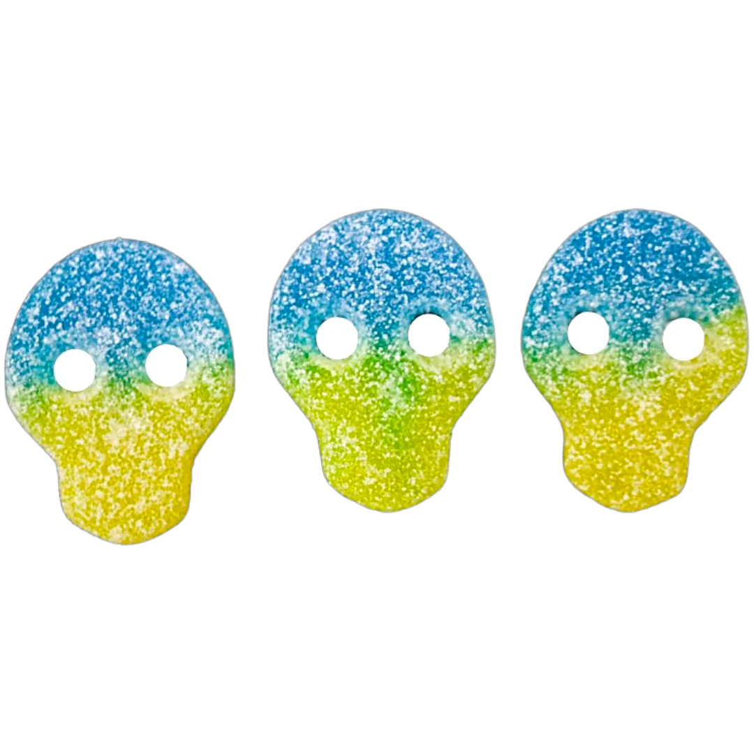 Blue Raspberry Lemonade Sour Swedish Skulls - Image 3
