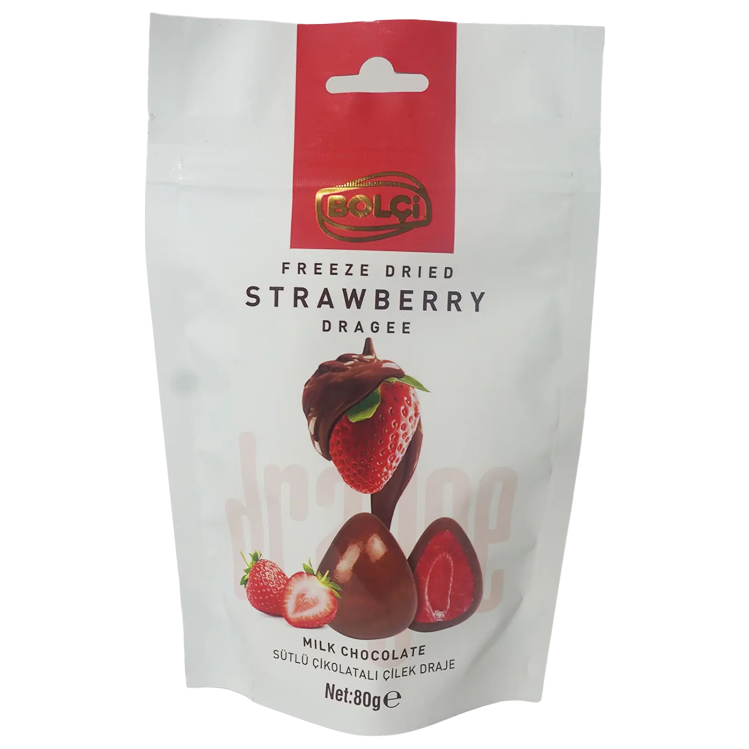 Bolci Freeze Dried Chocolate Covered Strawberries Peg Bag - 2.82oz (80g)