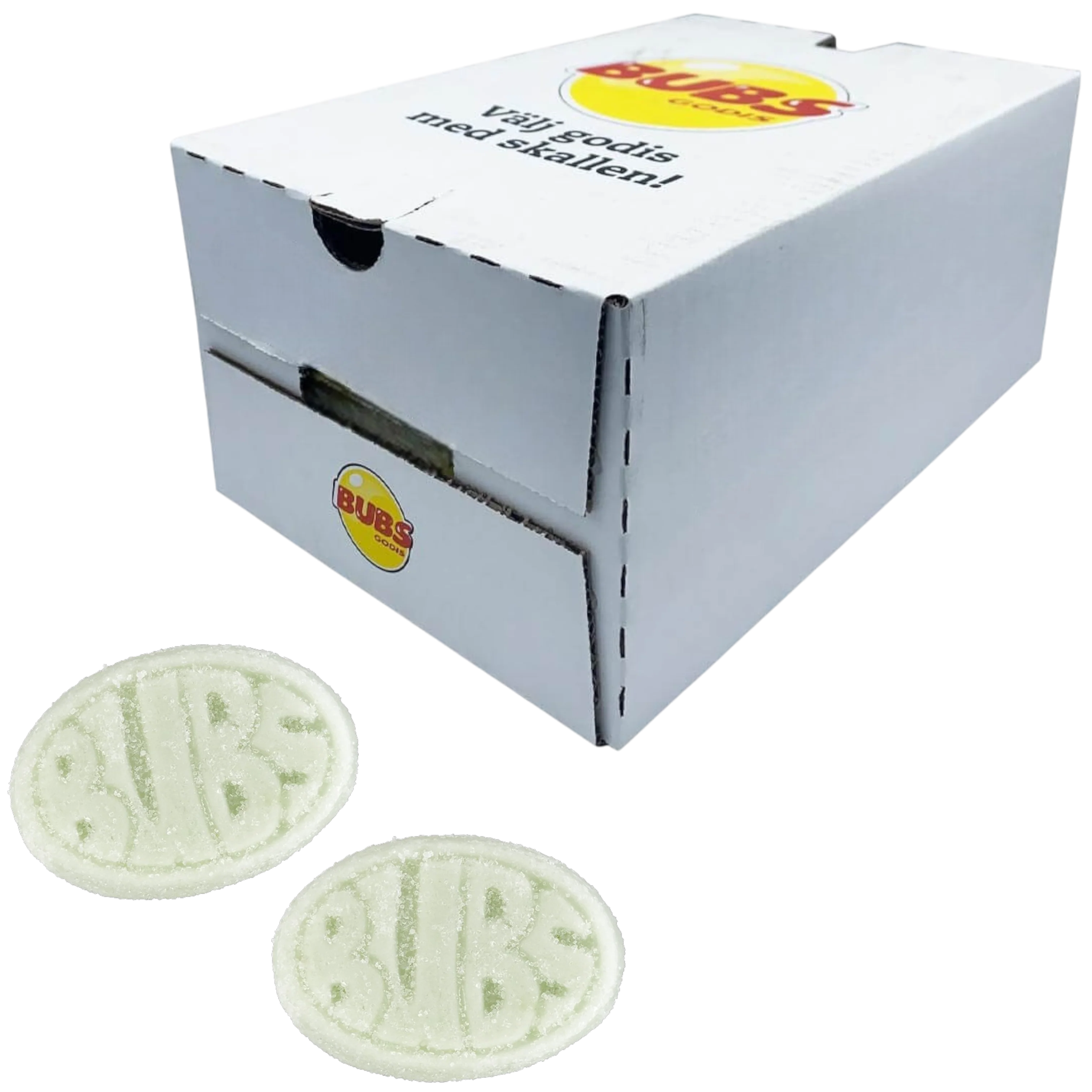BUBS Fruity Pear Sour Mini Ovals Full Box - 5.7lbs (2.6kg)