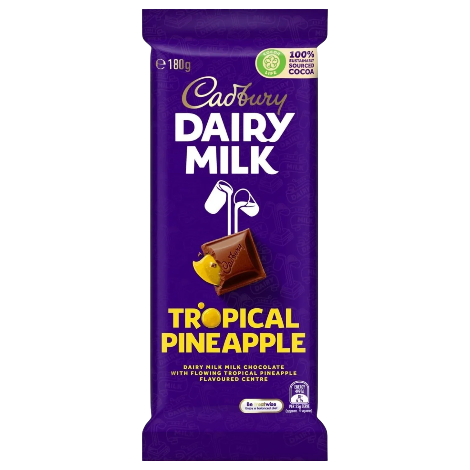 Cadbury Dairy Milk Tropical Pineapple Chocolate Block - 6.3oz (180g)