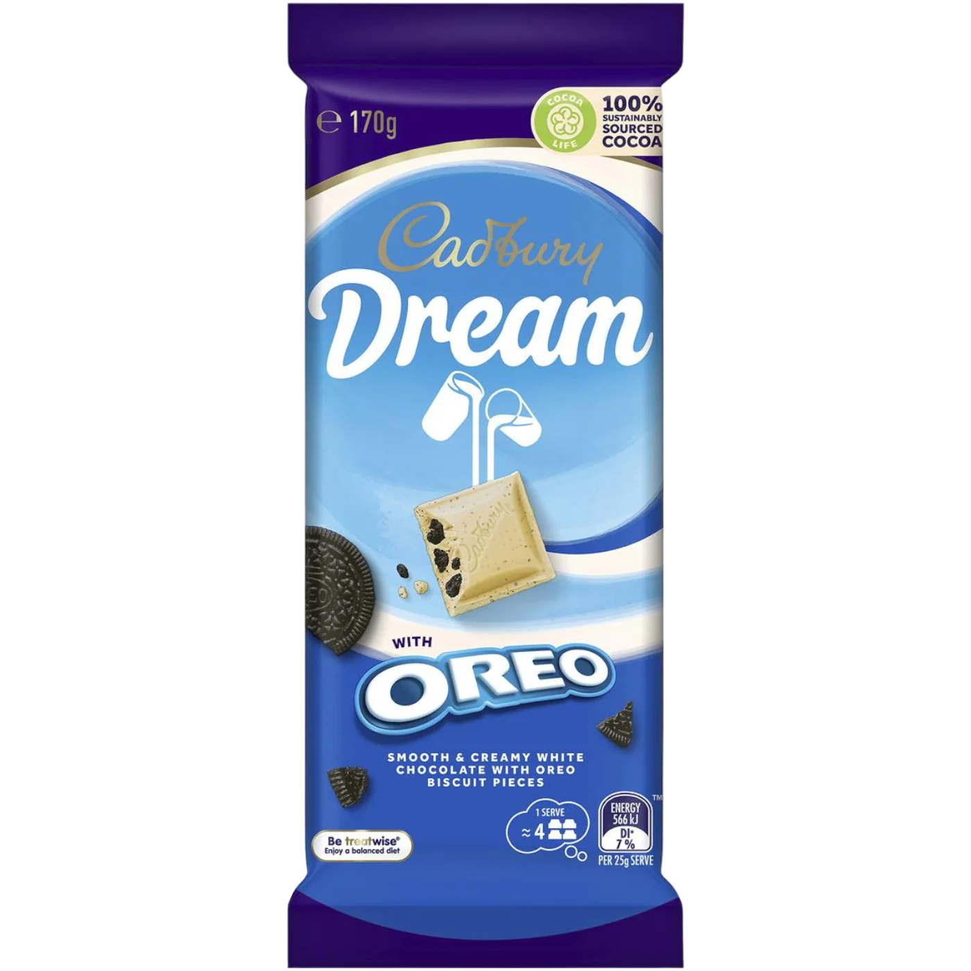 Cadbury Dream With Oreo Chocolate Block - 6oz (170g)