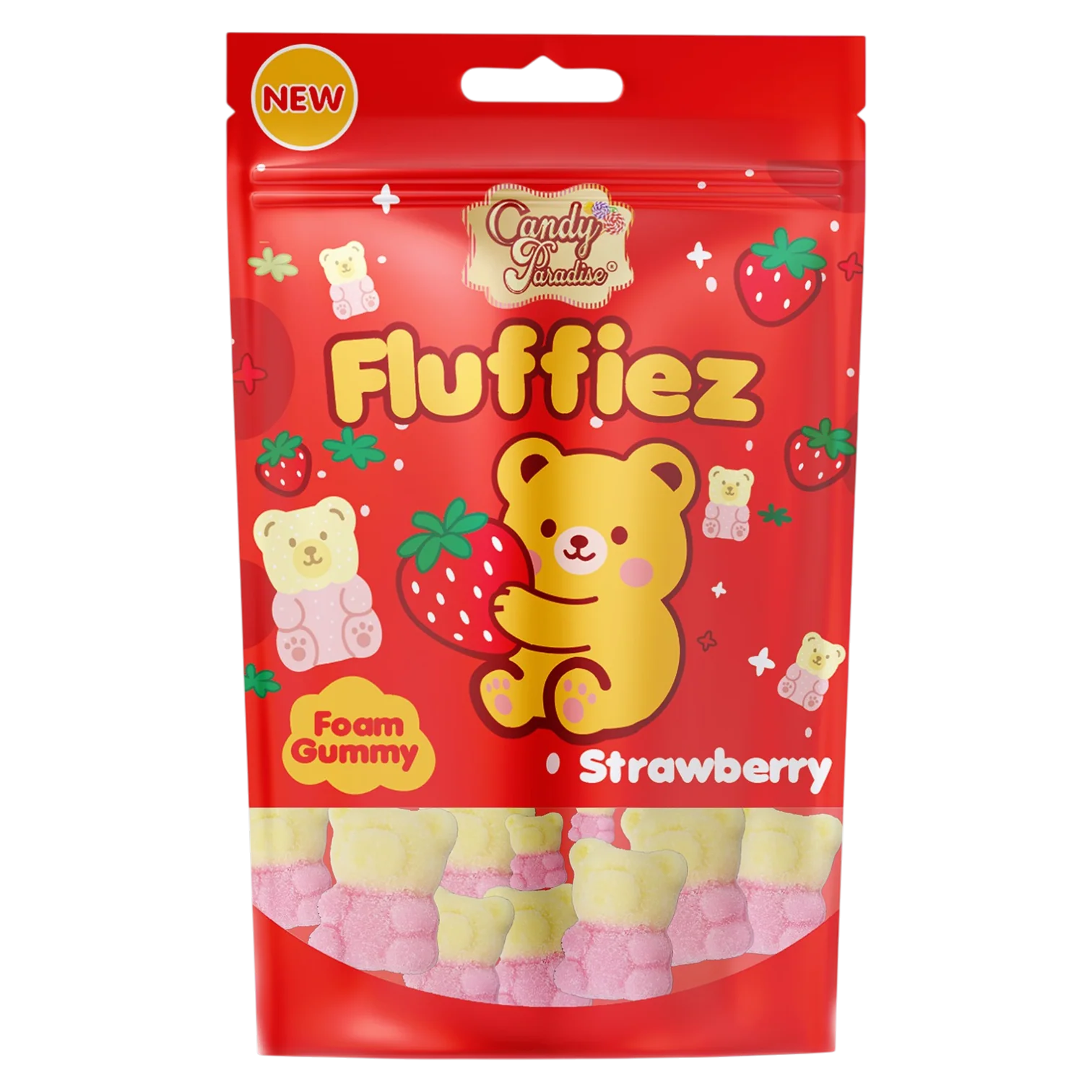Candy Paradise Fluffiez Foam Gummies Strawberry - 3.5oz (100g)