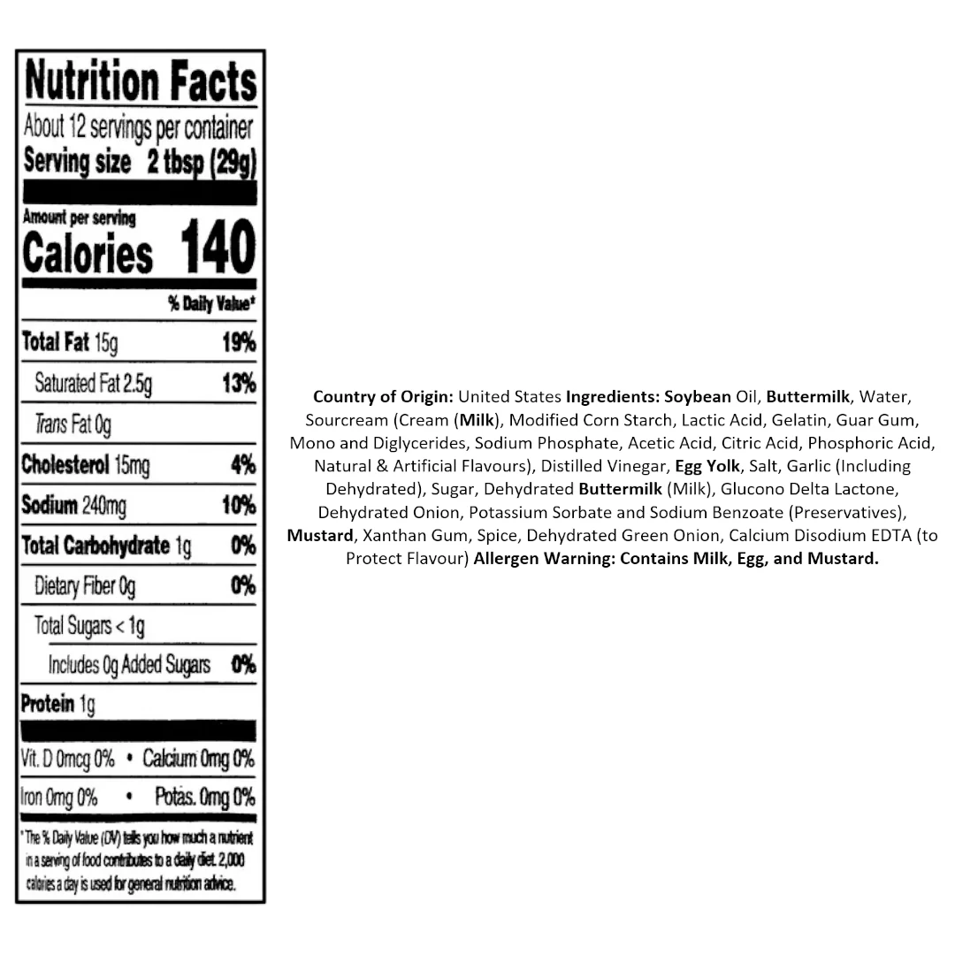 Chick-Fil-A Garden Herb Ranch Dressing - 12fl.oz (355ml) - Image 2