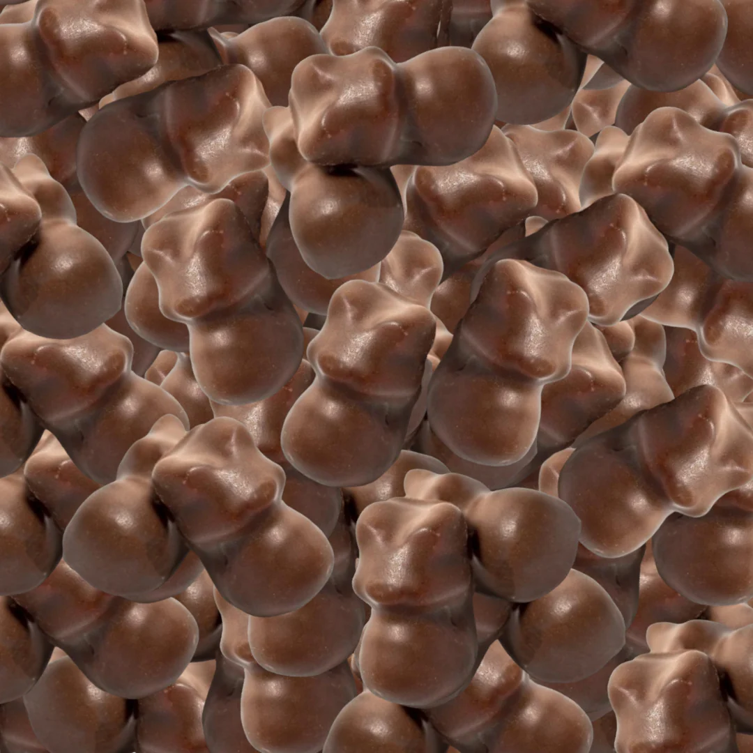 Choklad Minigrisar Hallon (Chocolate-Coated Raspberry Jelly Pigs)
