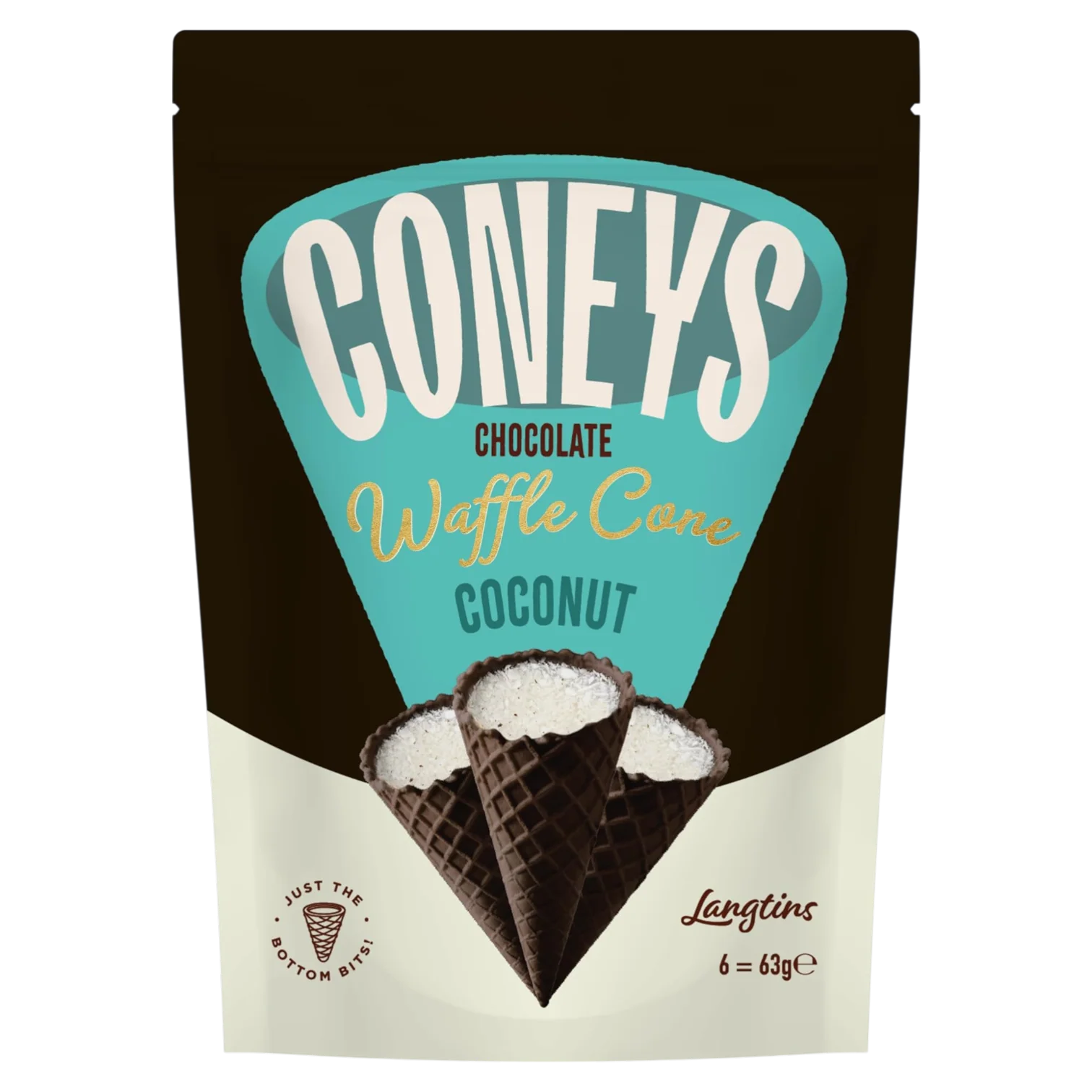 Coneys Chocolate Waffle Cone Coconut Flavour - 2.2oz (63g)