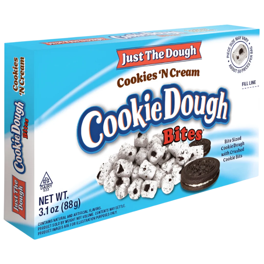 Cookie Dough Bites Just The Dough Cookies 'N Cream Theatre Box - 3.1oz (88g)