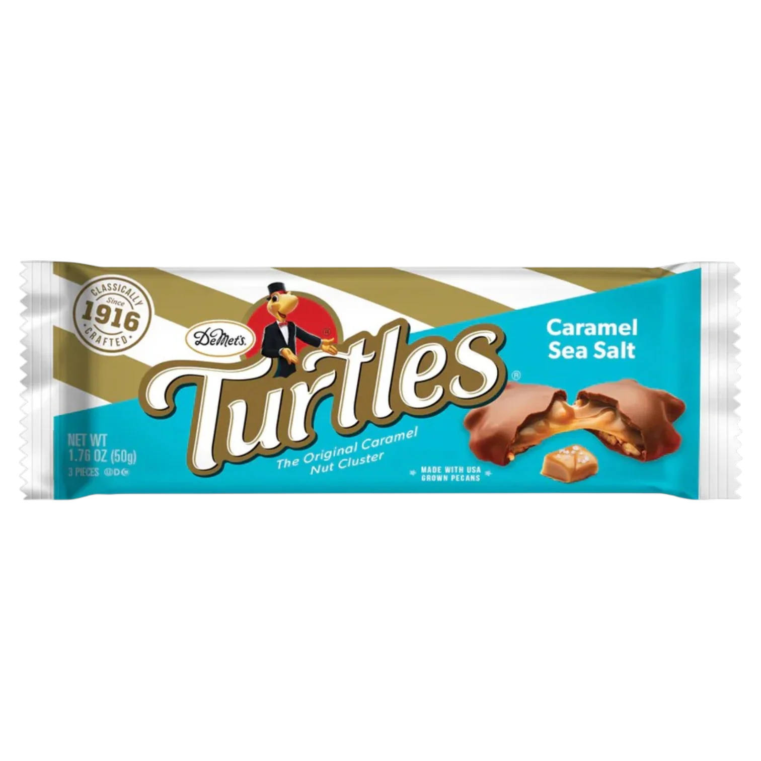DeMet's Sea Salt Caramel Chocolate Turtles 3-Piece - 1.2oz (50g)