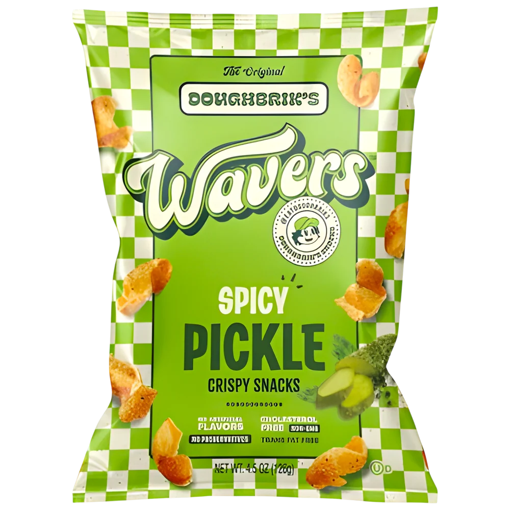 Doughbrik’s Wavers Spicy Pickle Crispy Snacks - 4.5oz (126g)