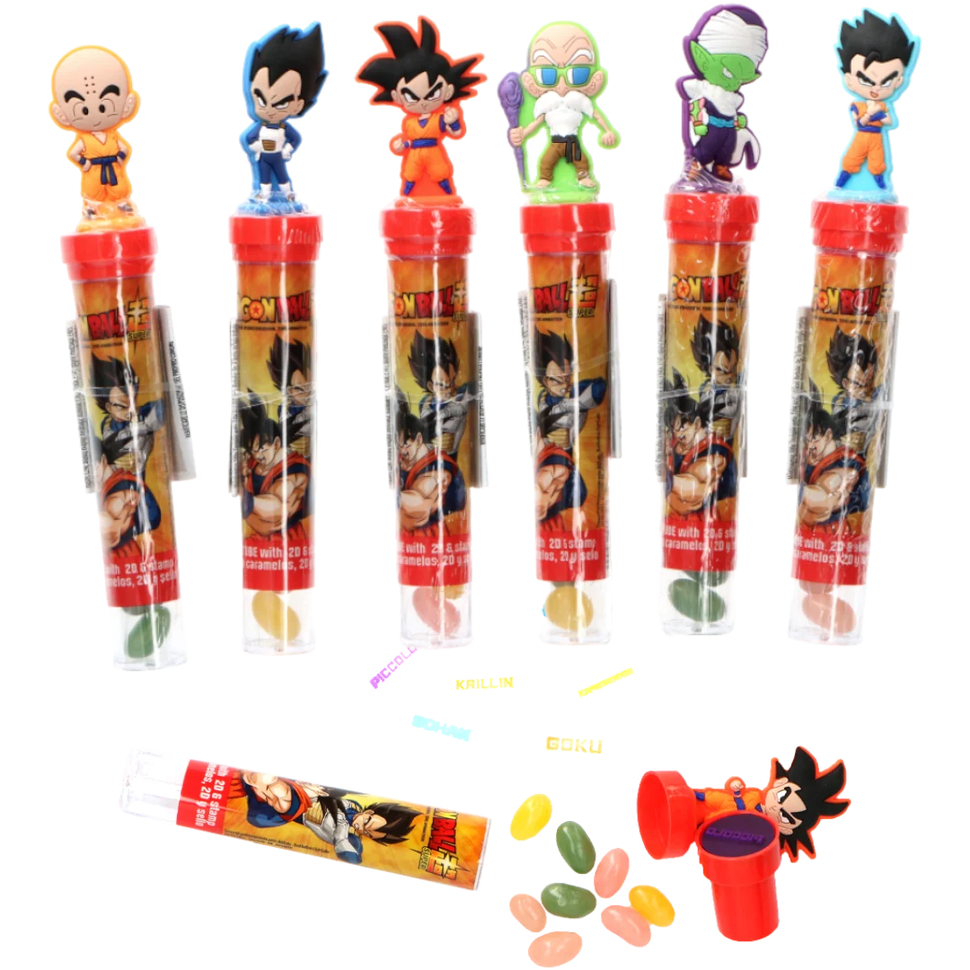 Dragon Ball Z Stamp Tube With Jelly Candies - 0.28oz (8g)