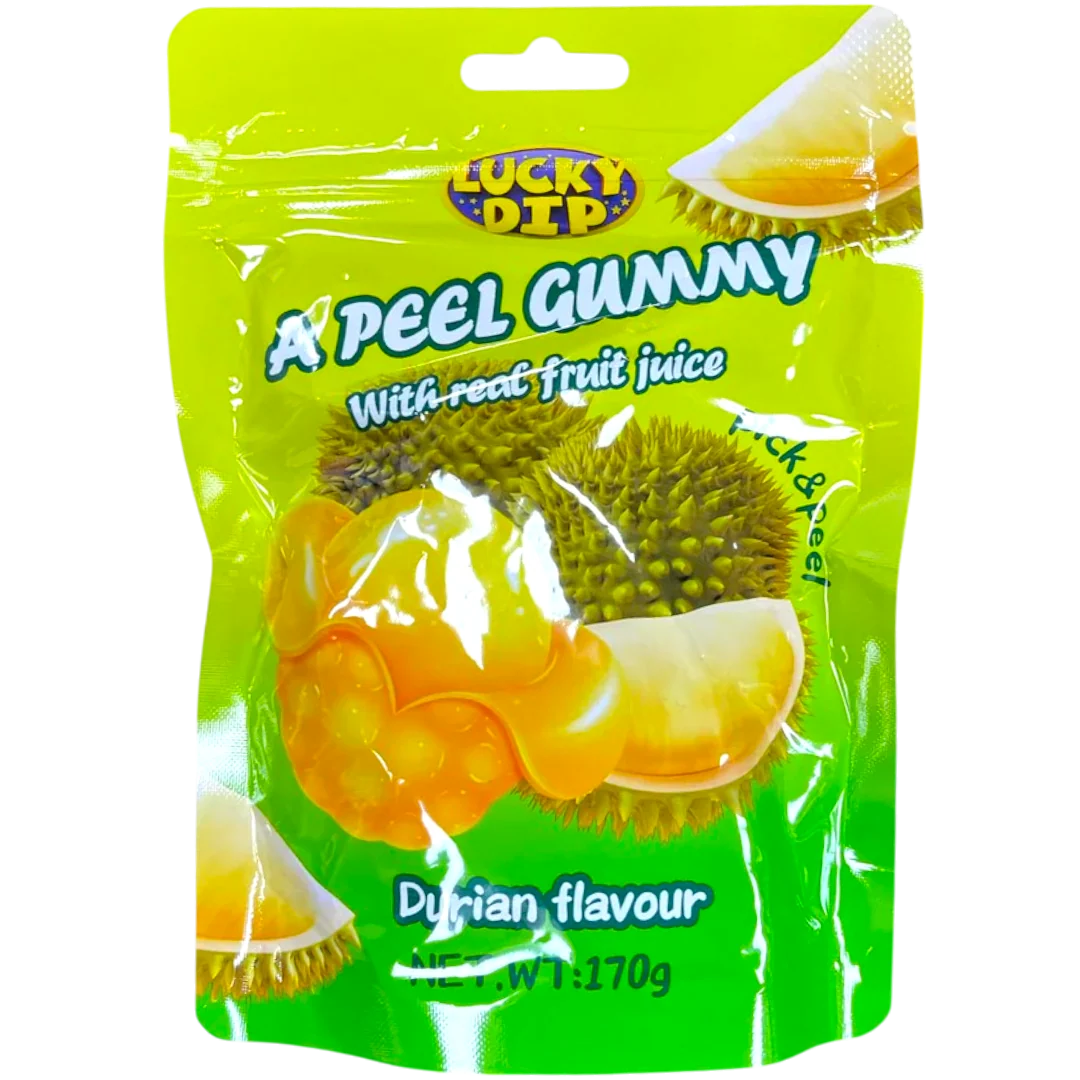 Durian Peelable Gummies Peg Bag - 6oz (170g)