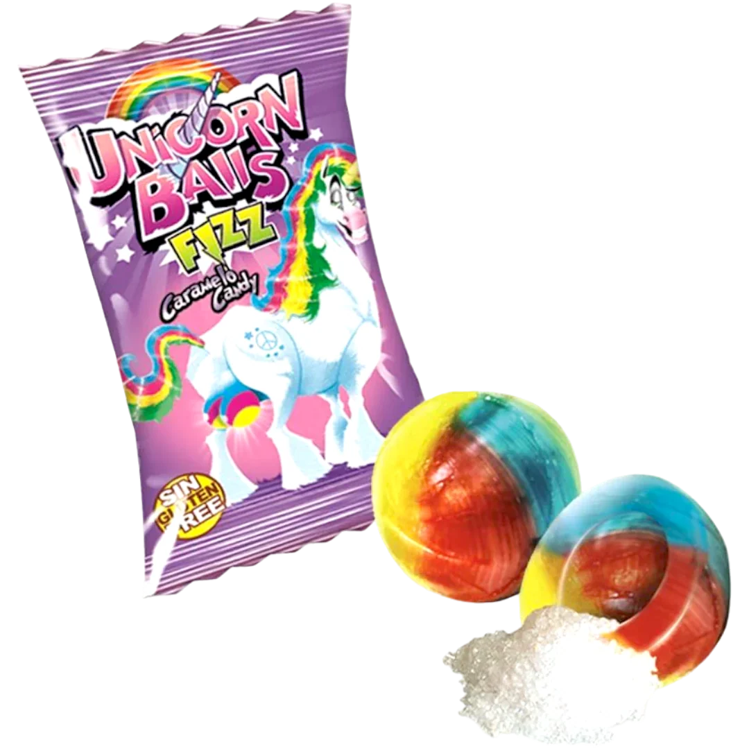 Fini Unicorn Balls Fizz Sherbet Filled Sour Candy Balls - 0.18oz (5g)