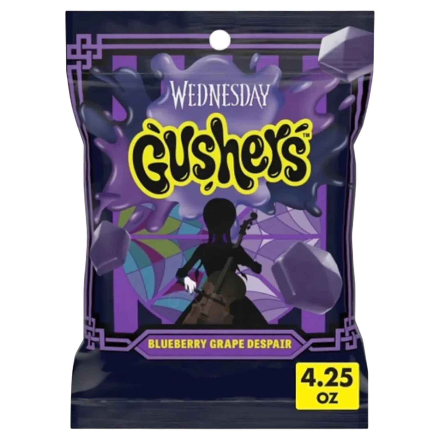 Fruit Gushers Wednesday Blueberry Grape Despair Peg Bag - 4.25oz (120g)