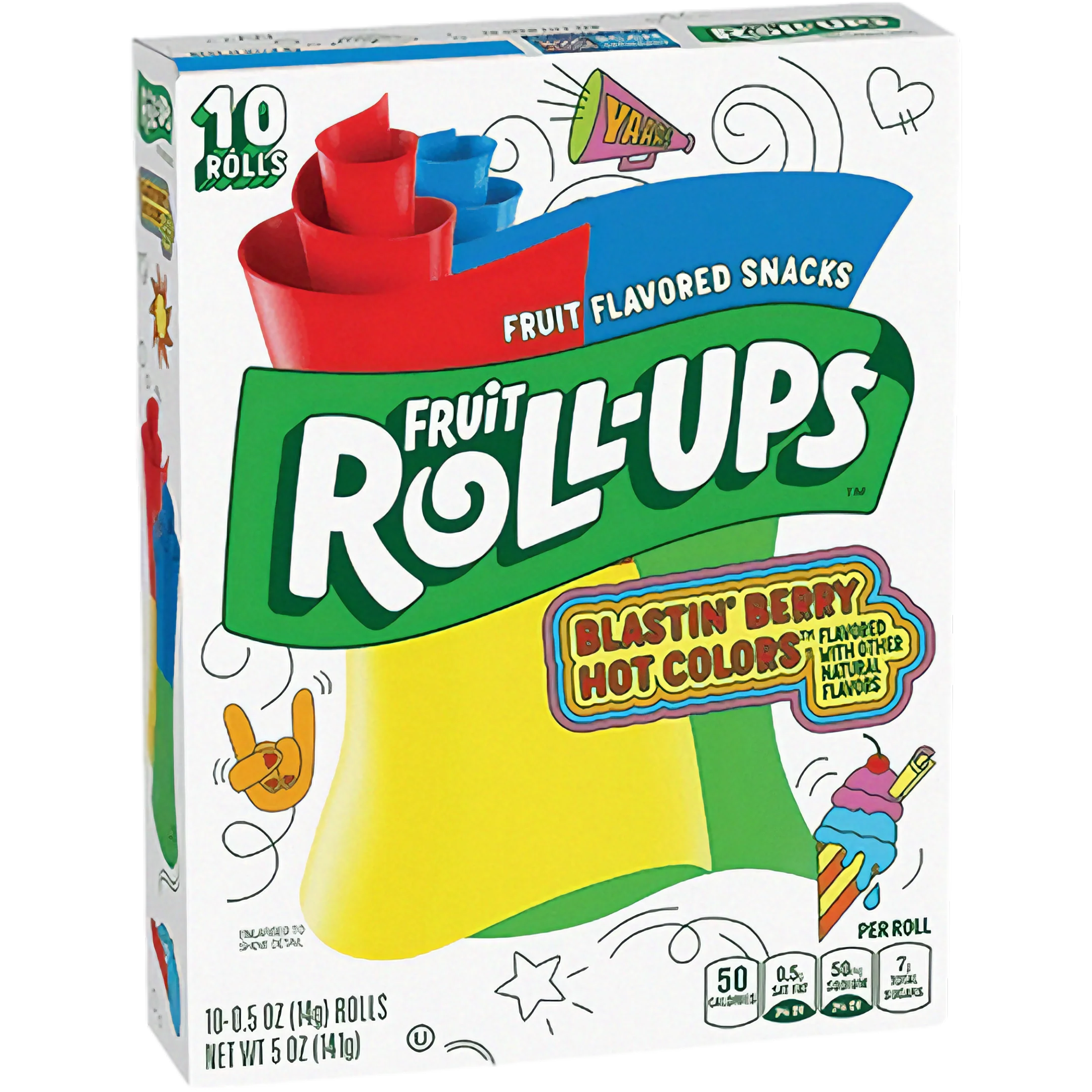 Fruit Roll-Ups Blastin' Berry Hot Colors - 5oz (141g)