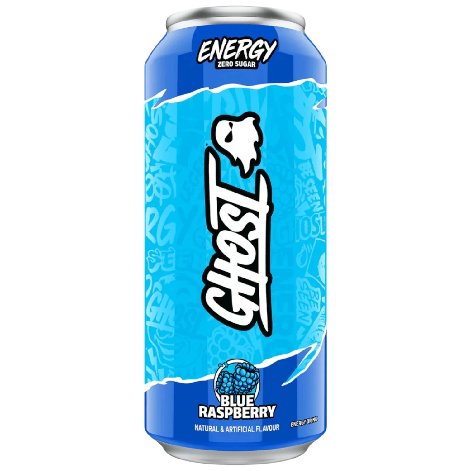 Ghost Energy Blue Raspberry Zero Sugar (UK Version) - 16.9fl.oz (500ml)