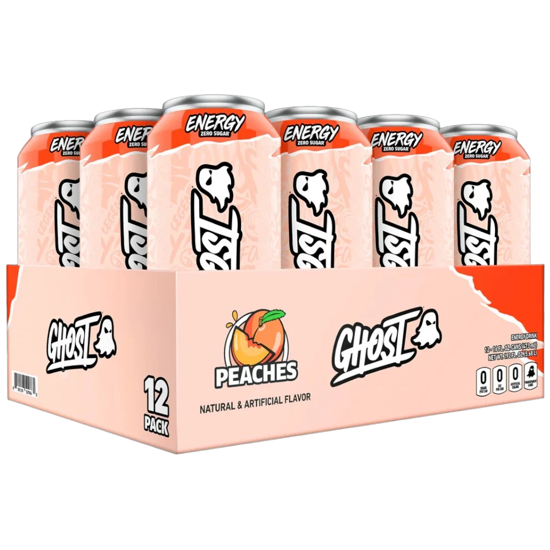 Ghost Energy Peaches Flavour Zero Sugar - 16fl.oz (473ml) - Image 2
