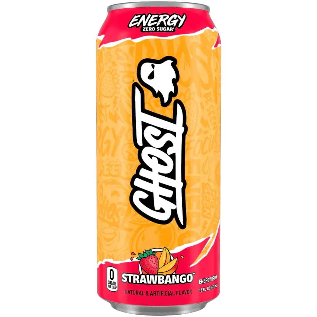 Ghost Energy Strawbango Flavour Zero Sugar - 16fl.oz (473ml)