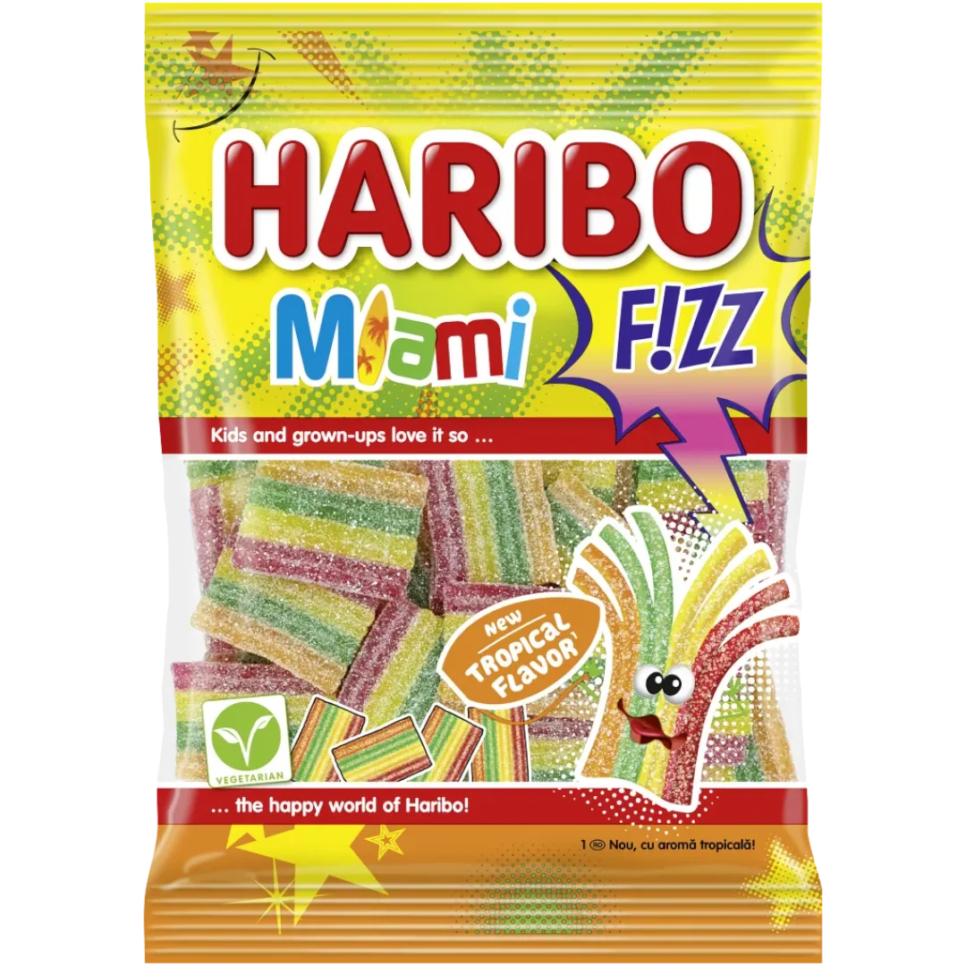 Haribo Miami Fizz Peg Bag (European) - 2.8oz (80g)