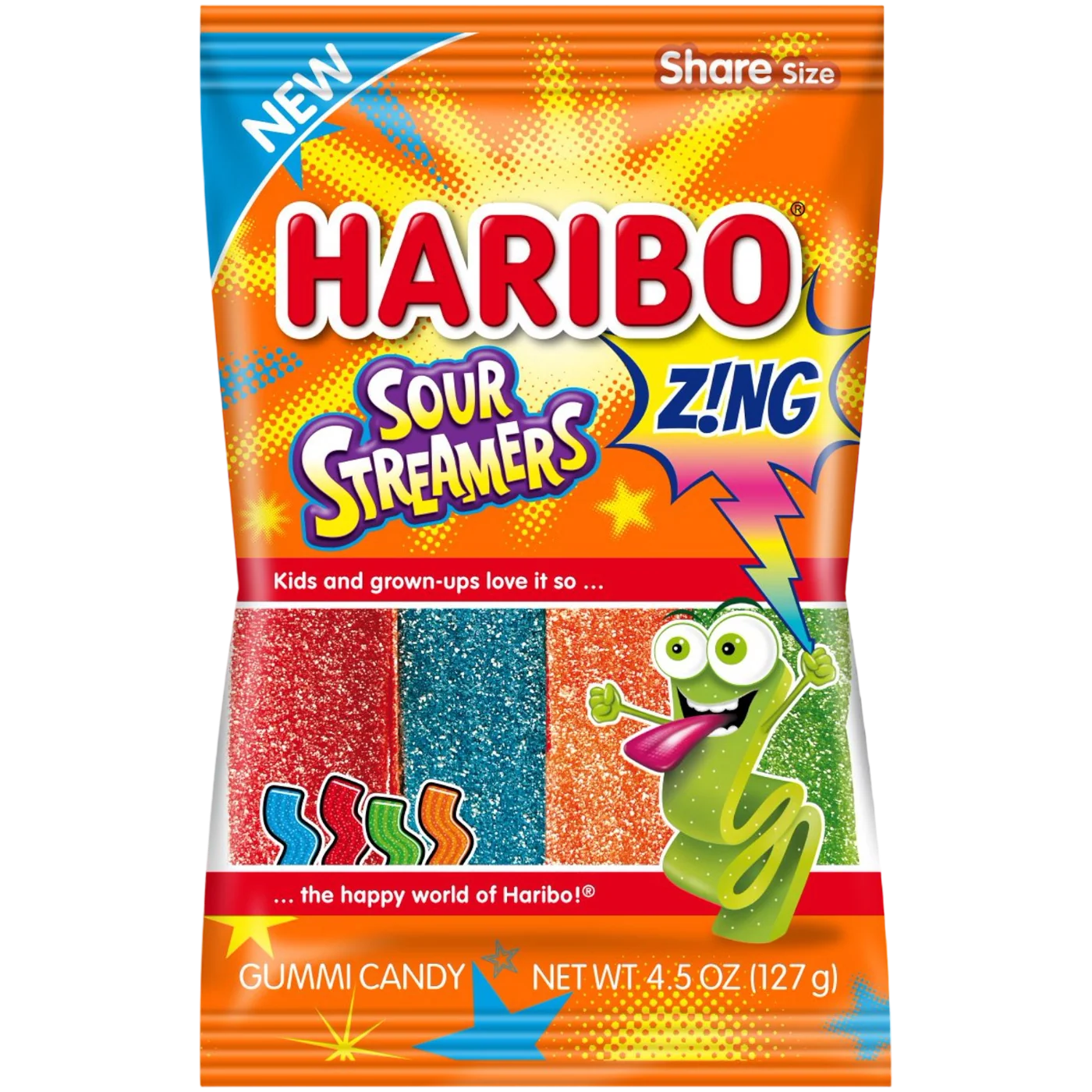 Haribo Z!NG Sour Streamers - (4.5oz) 127g