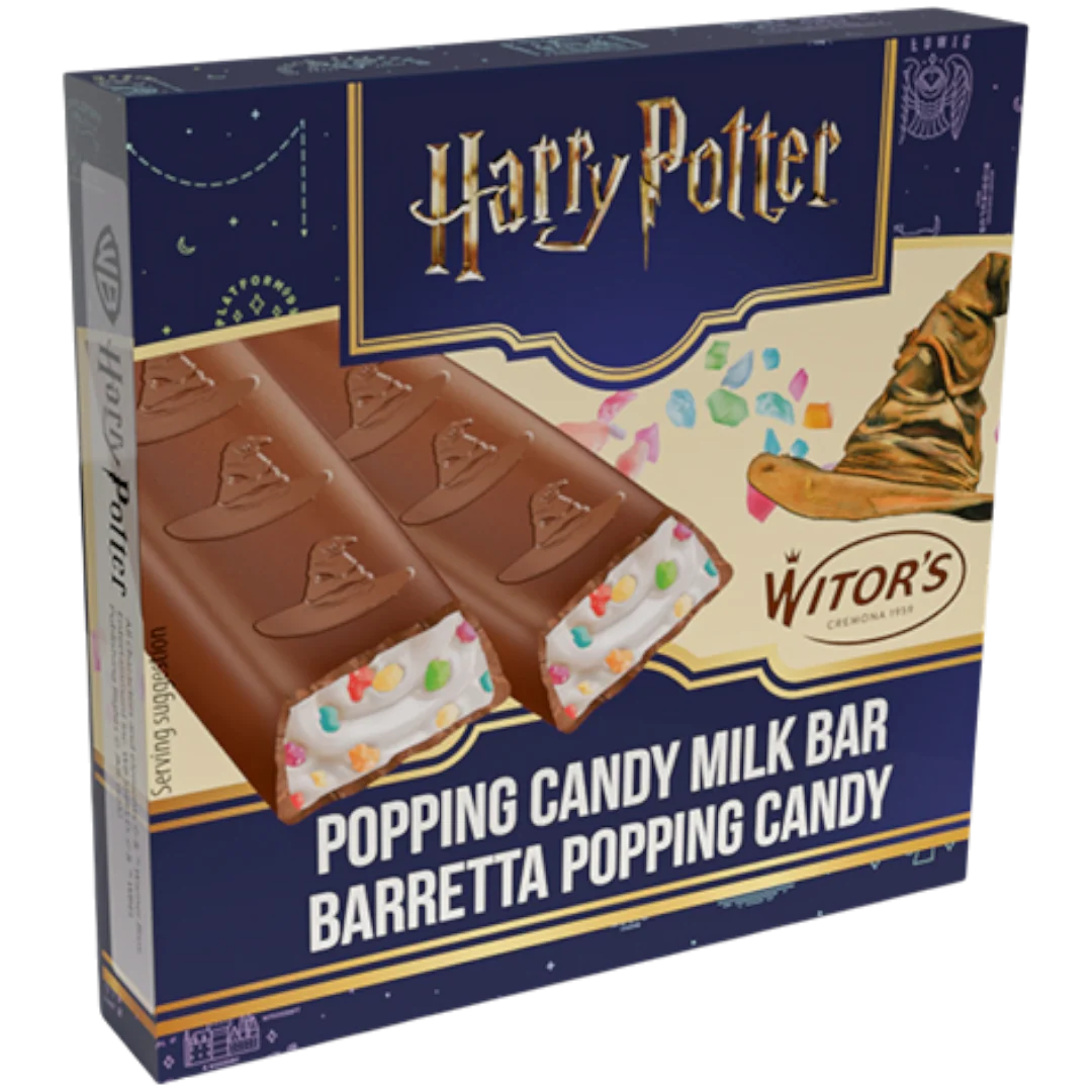 Harry Potter Milk Chocolate Mini Bars with Popping Candy Cream filling (4 Pack) - 1.76oz (50g)