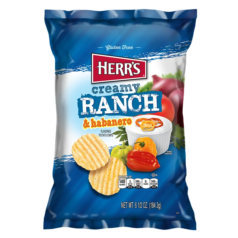Herr's Creamy Ranch & Habanero Potato Chips - 5.9oz (170g)
