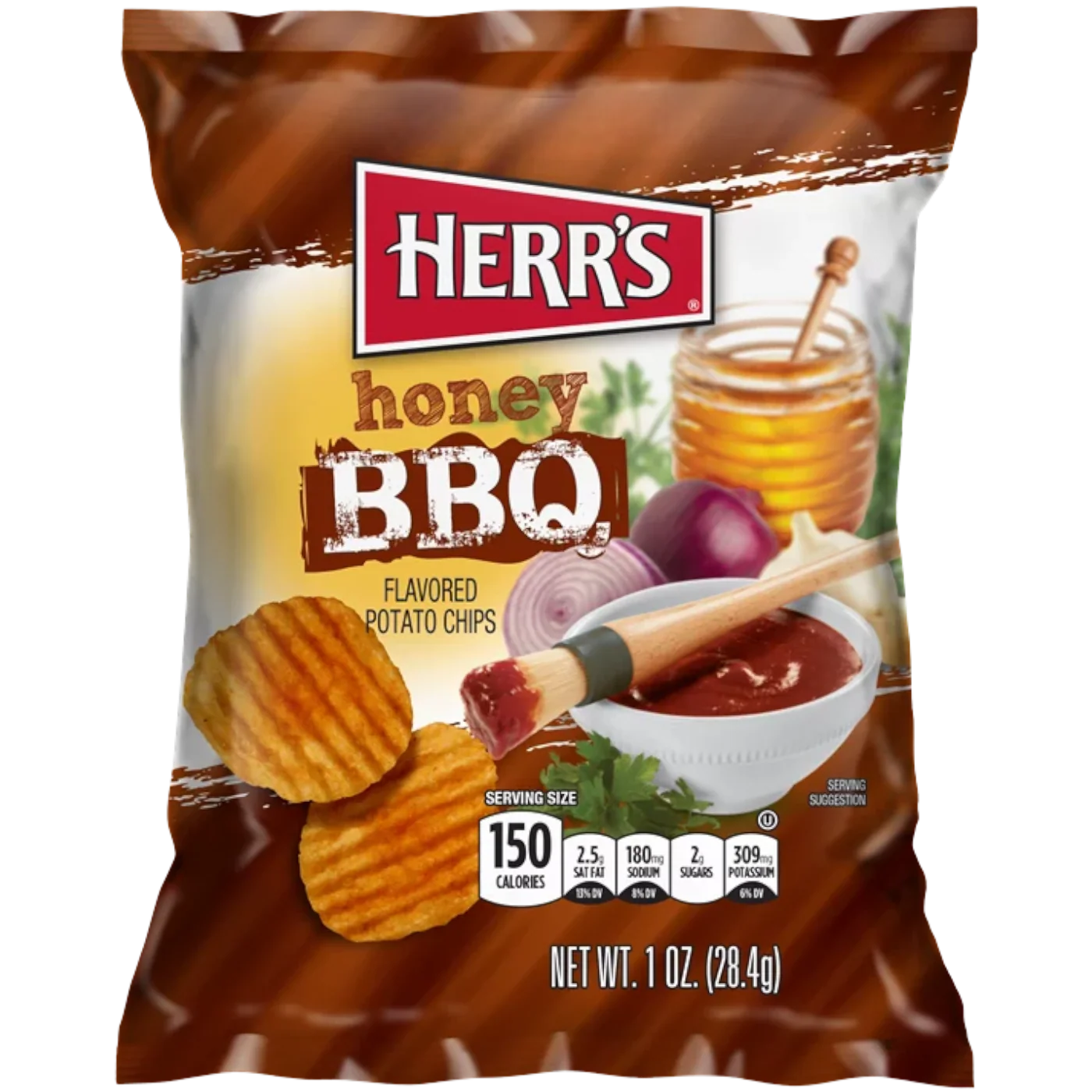 Herr's Honey BBQ Flavoured Chips - 1oz (28.4g)