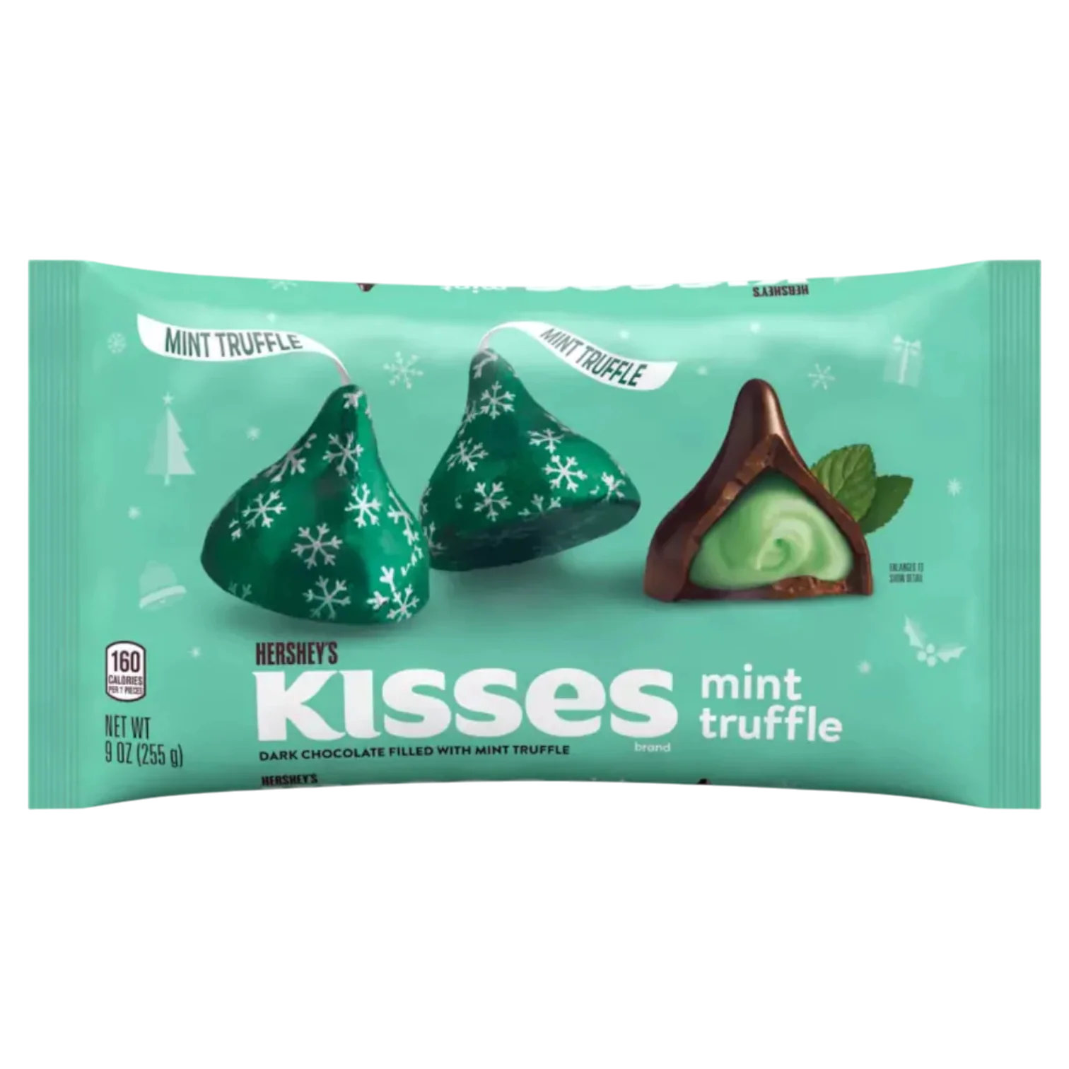 Hershey's Kisses Dark Chocolate Mint Truffle Share Bag (Limited Edition) - 9oz (255g)