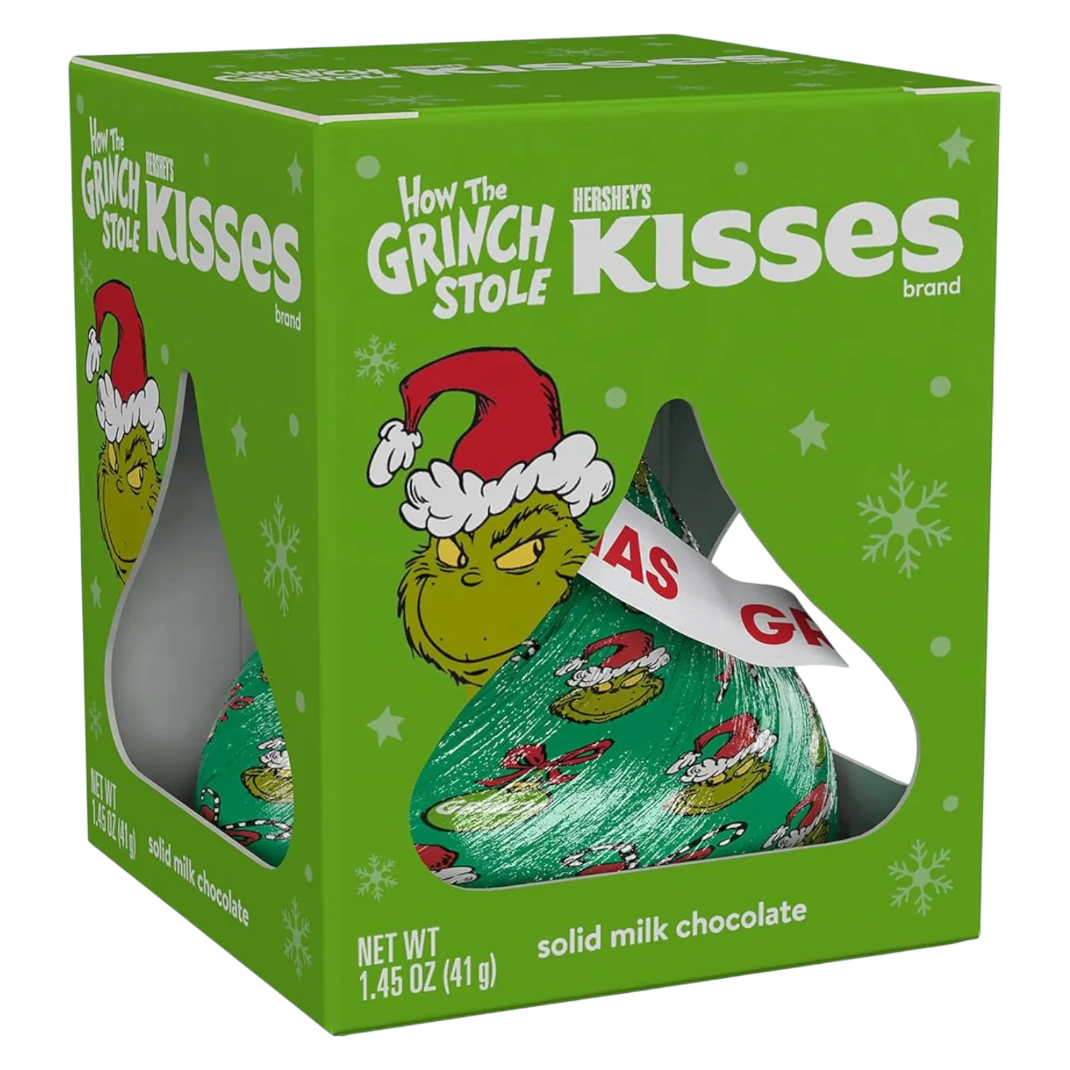 Hershey's Solid Chocolate Kiss The Grinch (Limited Edition) - 1.5oz (41g)