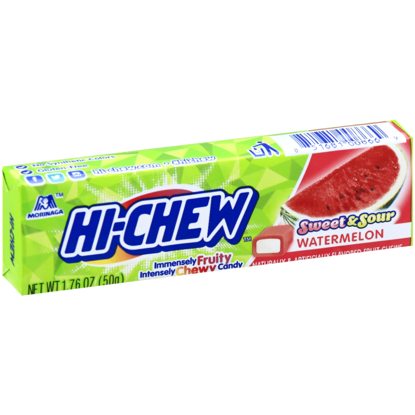 Hi-Chew Sweet & Sour Watermelon Fruit Chews - 1.76oz (50g)