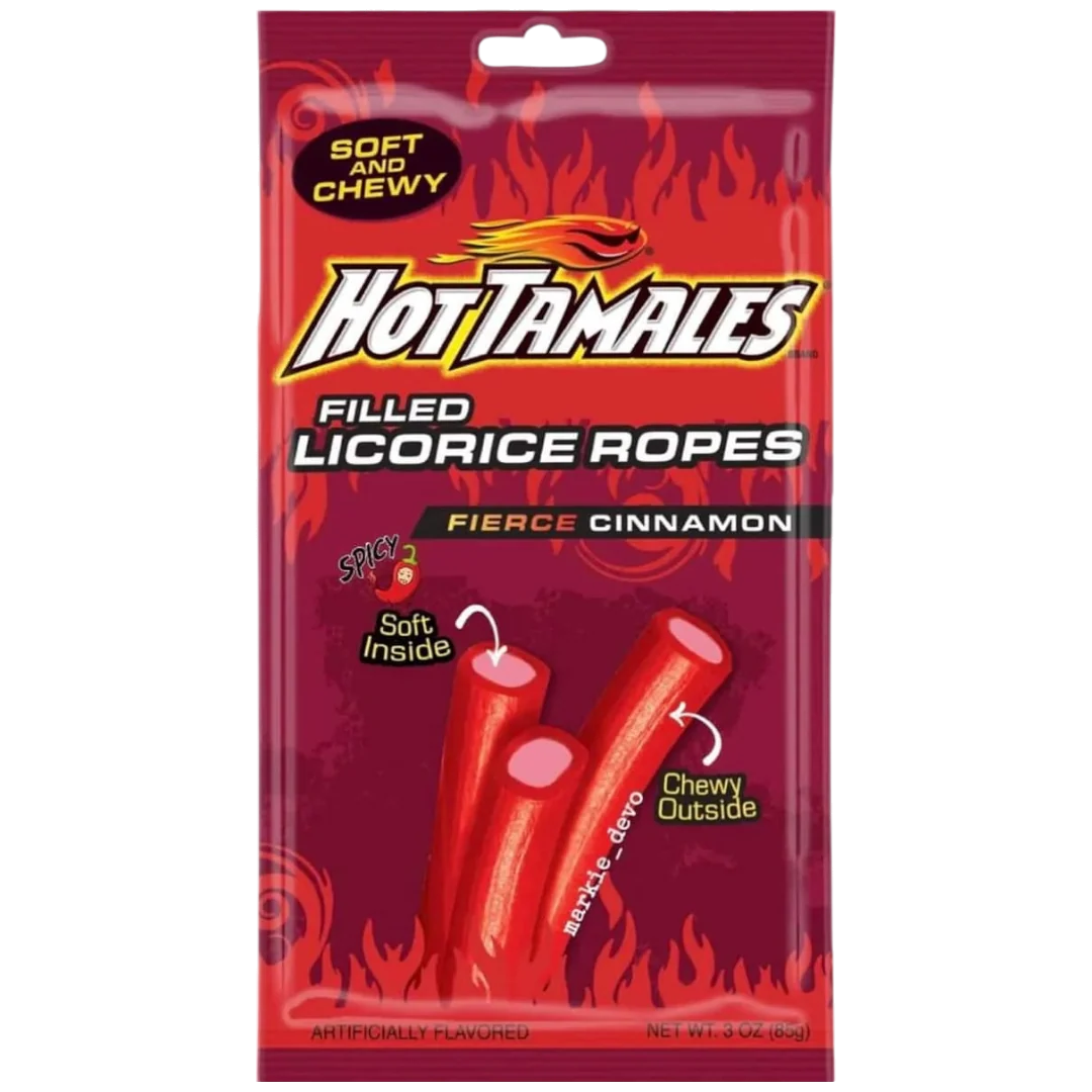 Hot Tamales Filled Ropes - 3oz (85g)