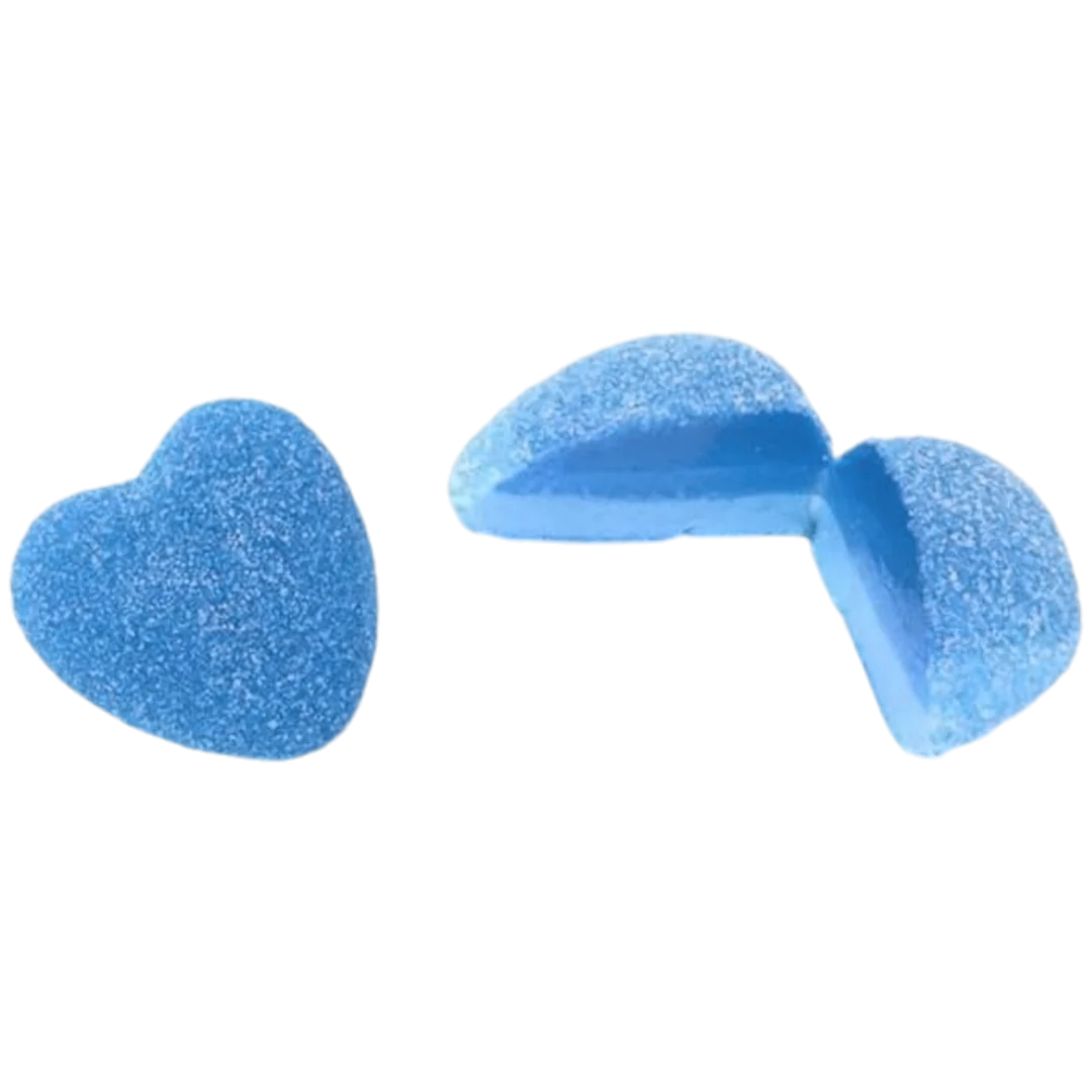 Jelly Filled Blue Raspberry Hearts - Image 2