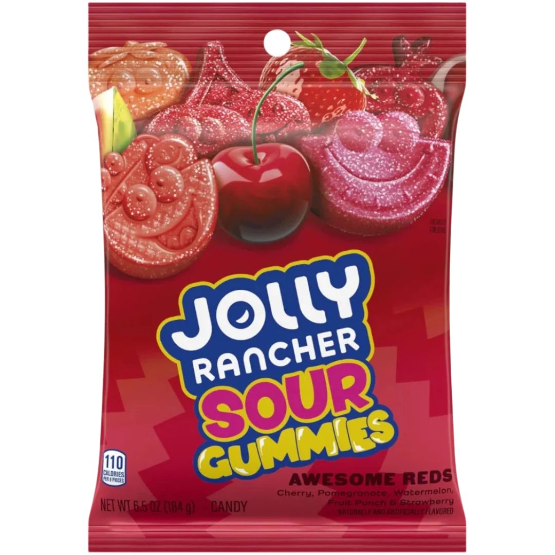 Jolly Rancher Sour Gummies Awesome Reds Peg Bag - 6.5oz (184g)