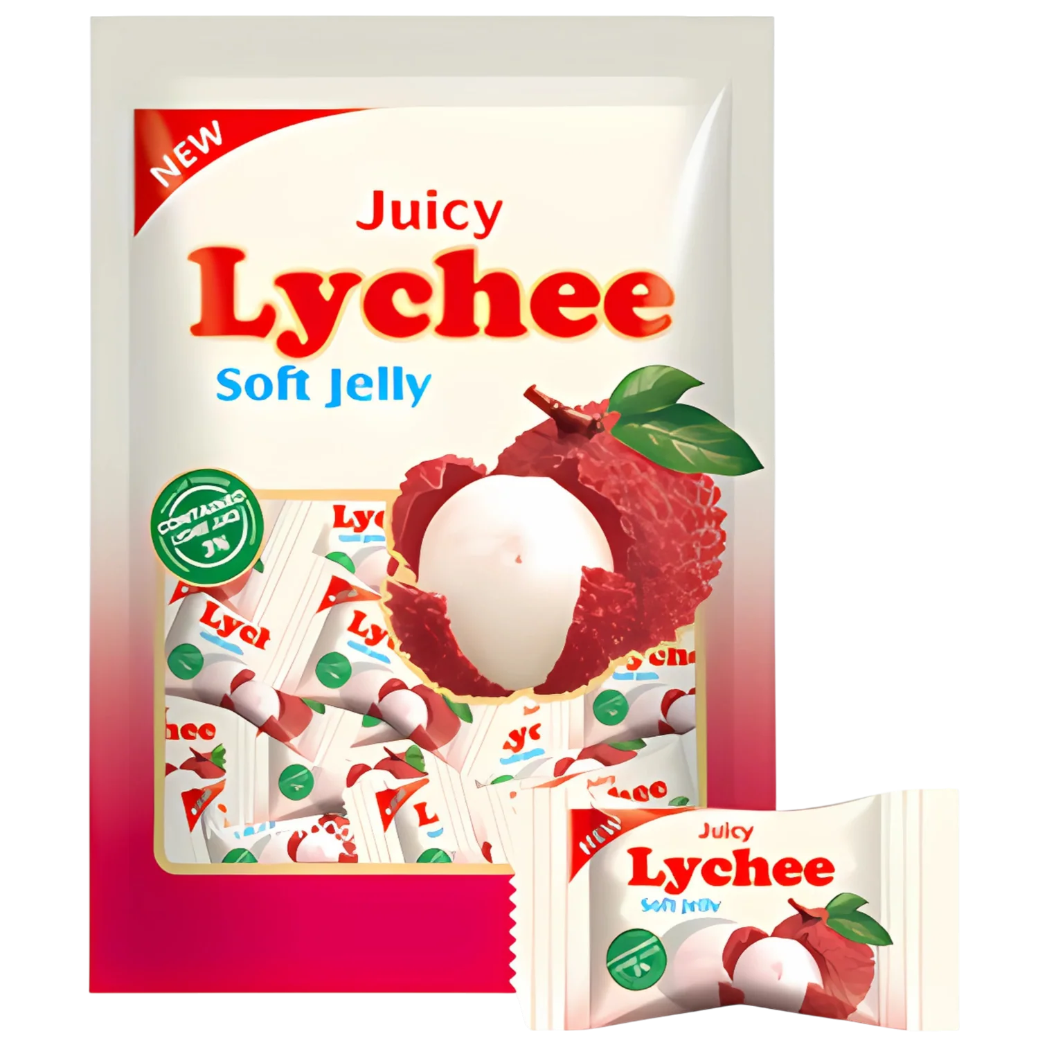 Juicy Lychee Soft Jelly Gummies - 3.5oz (100g)