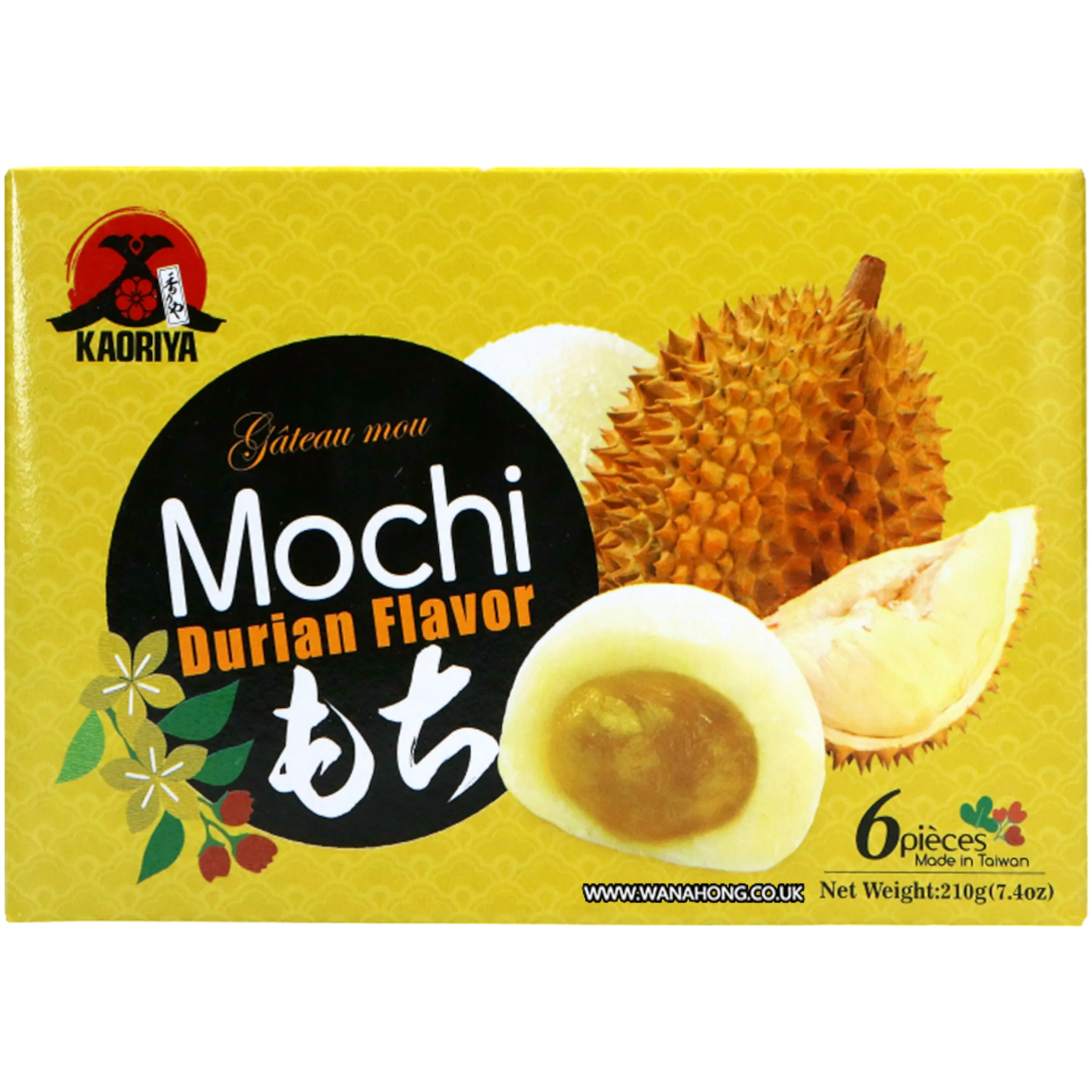Kaoriya Mochi Durian Flavour (Taiwan) - 7.4oz (210g)