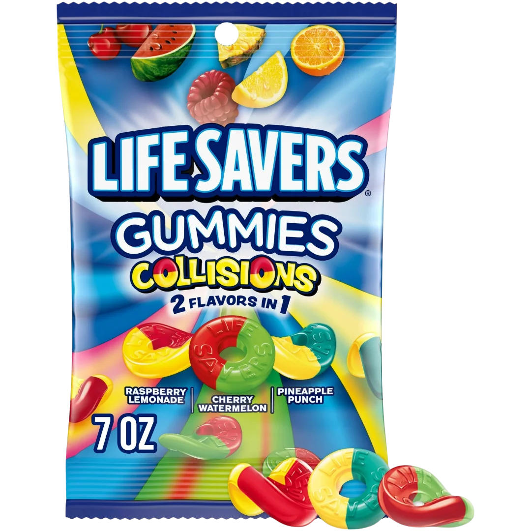 Life Savers Gummies Collisions 2-Flavours-In-1 - 7oz (198g)