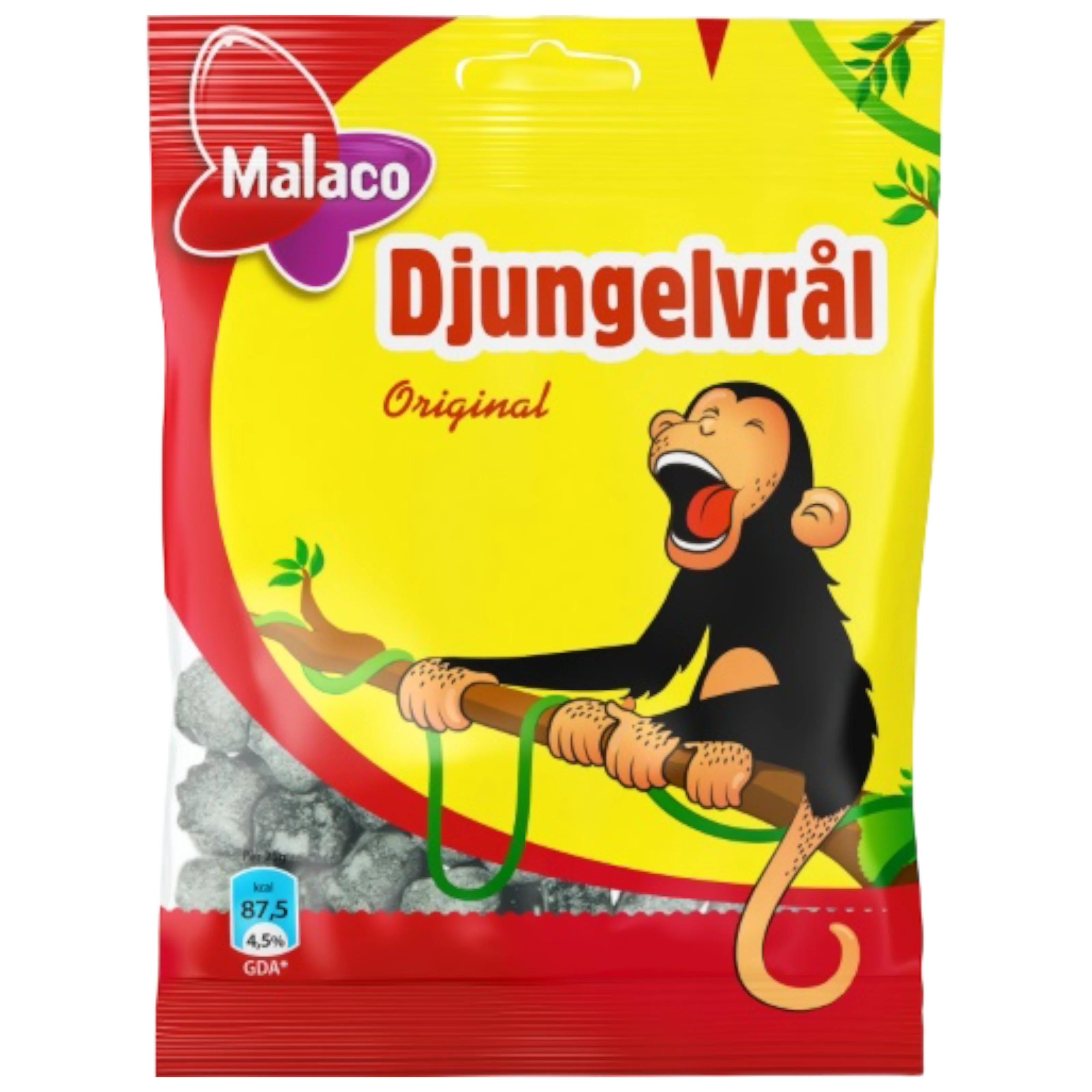 Malaco Djungelvral – Salty Liquorice (Sweden) - 4.58oz (80g)