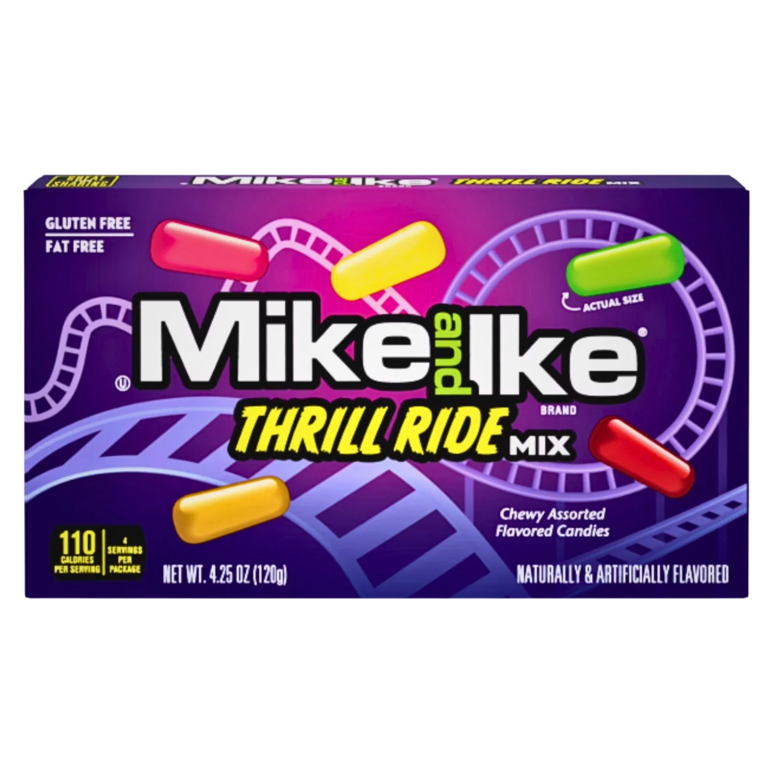 Mike & Ike Thrill Ride Mix Theatre Box (Limited Edition) - 4.25oz (120g)