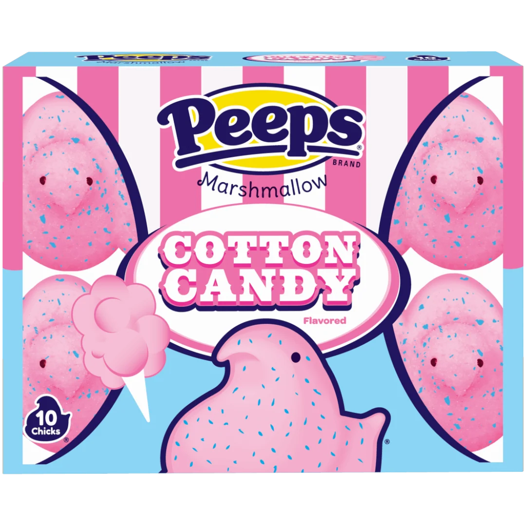 Peeps Cotton Candy Marshmallow Chicks 10 Pack (Easter Limited Edition) - 3oz (85g)