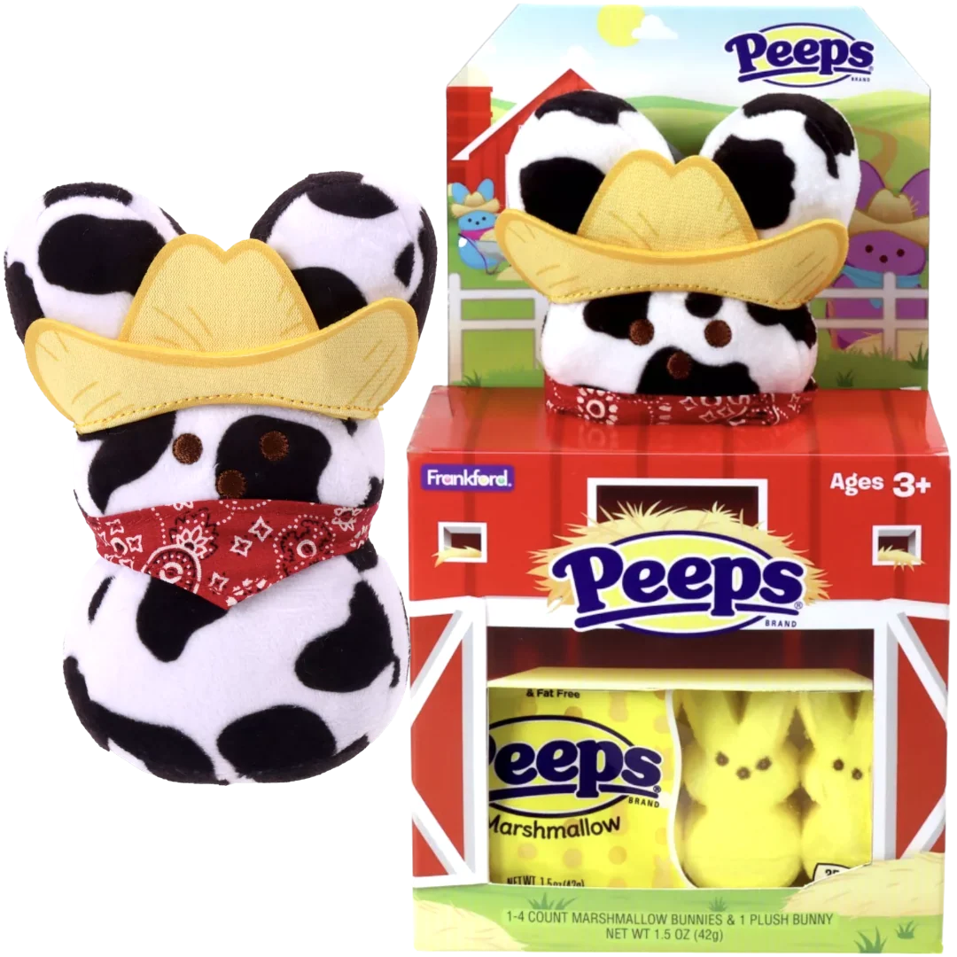 Peeps Cowboy Bunny Plush Farm House (Easter Limited Edition) - 1.5oz (42g)