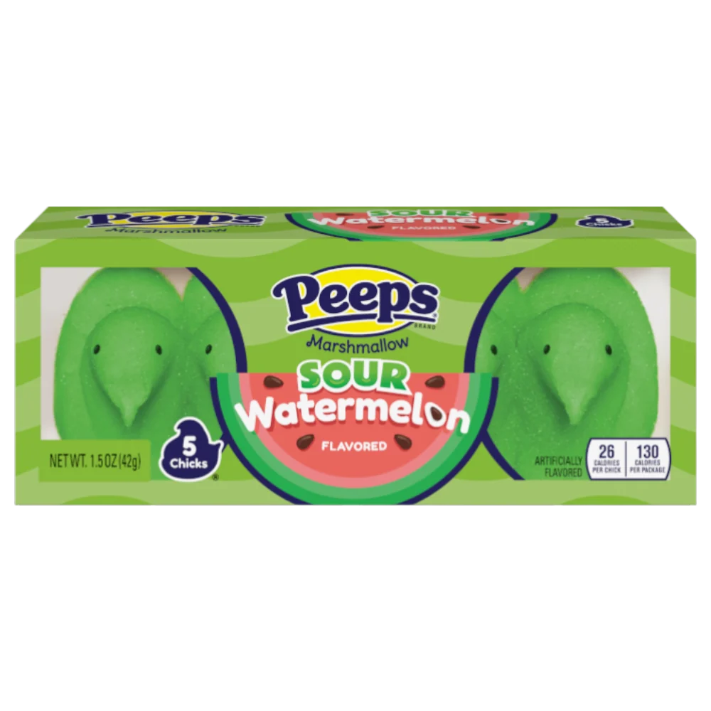 Peeps Sour Watermelon Chicks 5 Pack - 1.5oz (42g)
