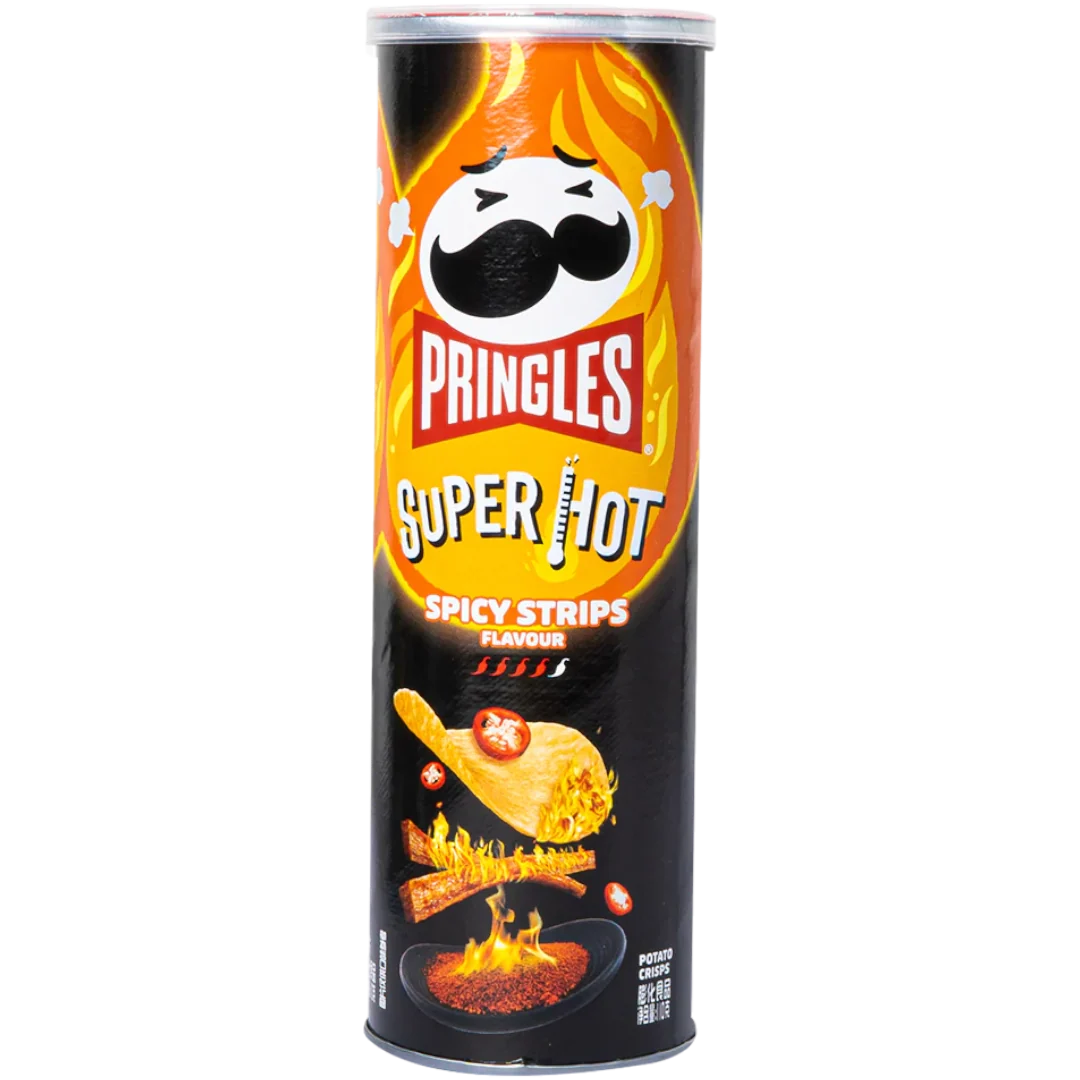 Pringles Super Hot Chuan Xiang Spicy Noodles (Spicy Strips) (China) - 3.88oz (110g)