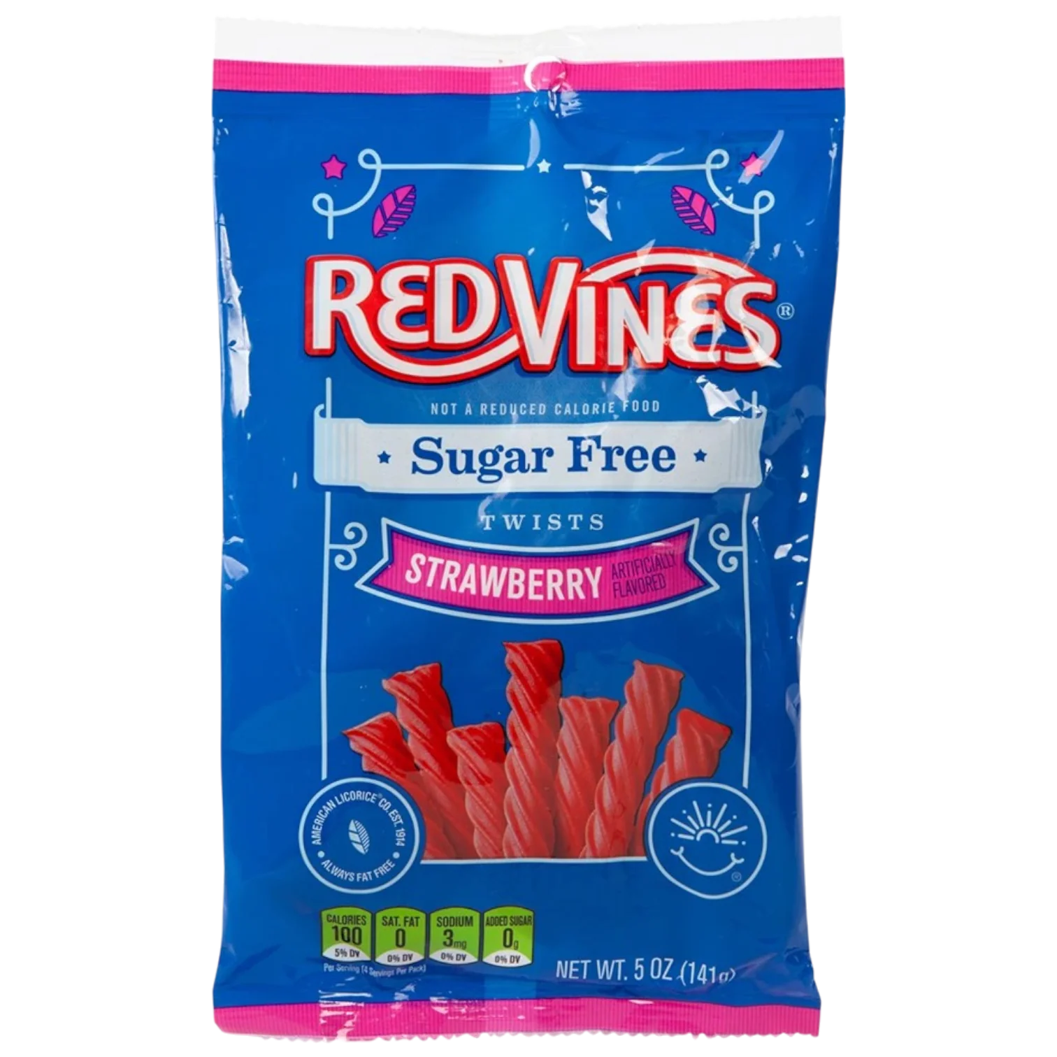 Red Vines Strawberry Sugar Free Liquorice Twists - 4.97oz (141g)