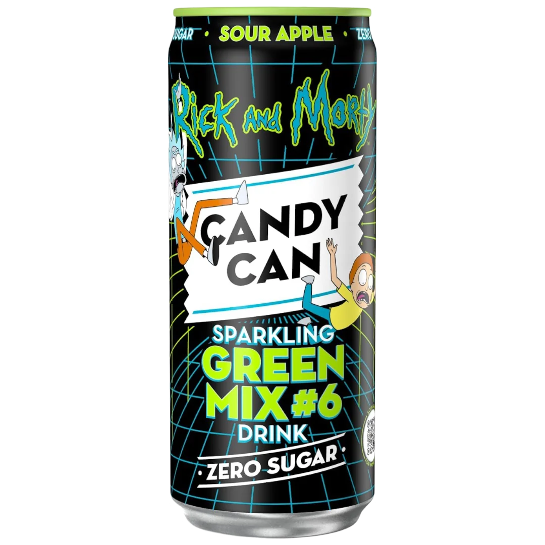 Rick and Morty Green Mix #6 Candy Can Zero Sugar (Sour Apple) - 11.15fl.oz (330ml) - Image 2
