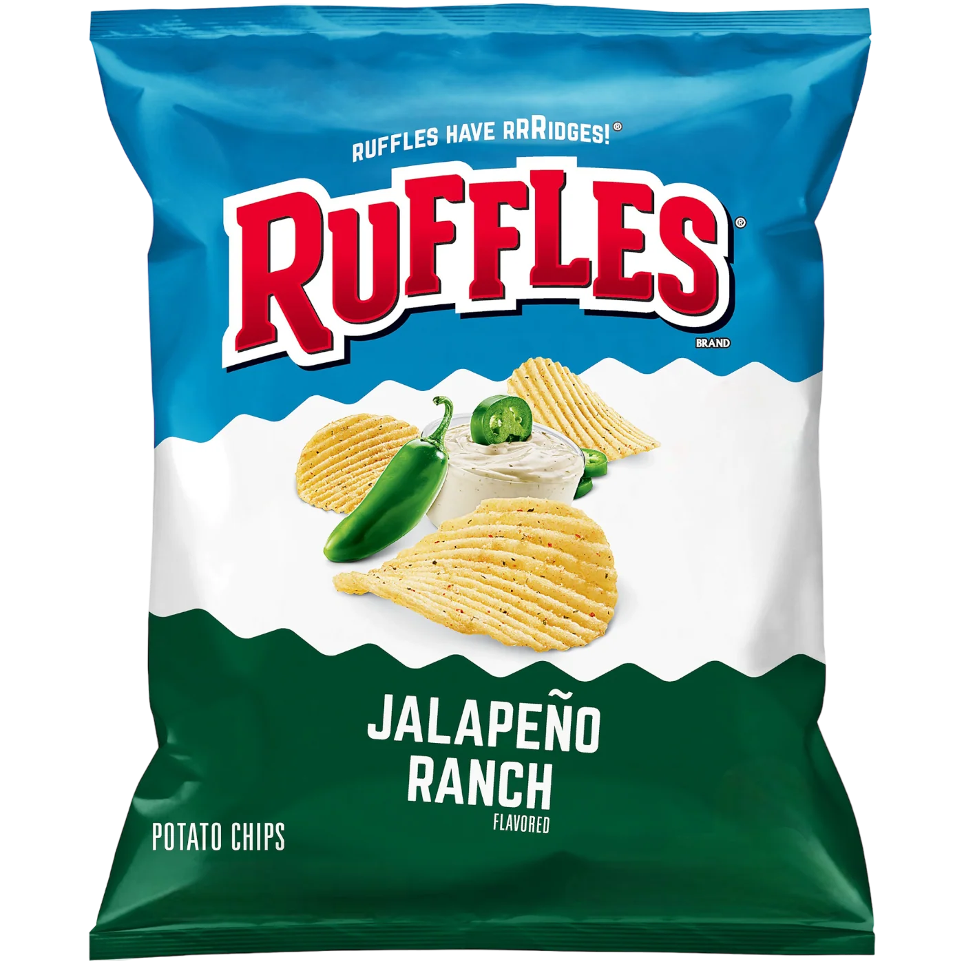 Ruffles Jalapeño Ranch Potato Chips - 6.5oz (184g)