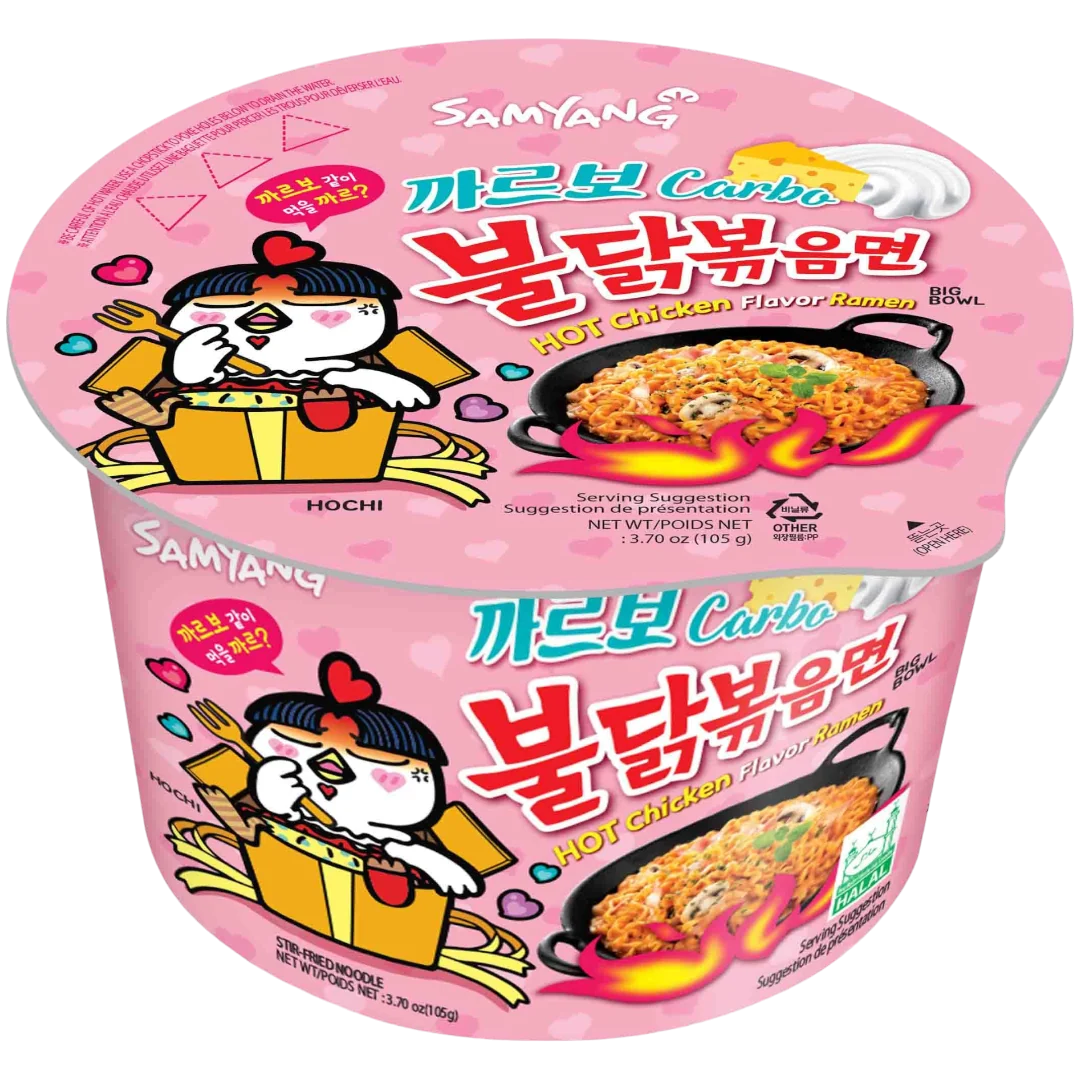 Samyang Buldak Carbonara Flavour Ramen Big Bowl - 3.7oz (105g)