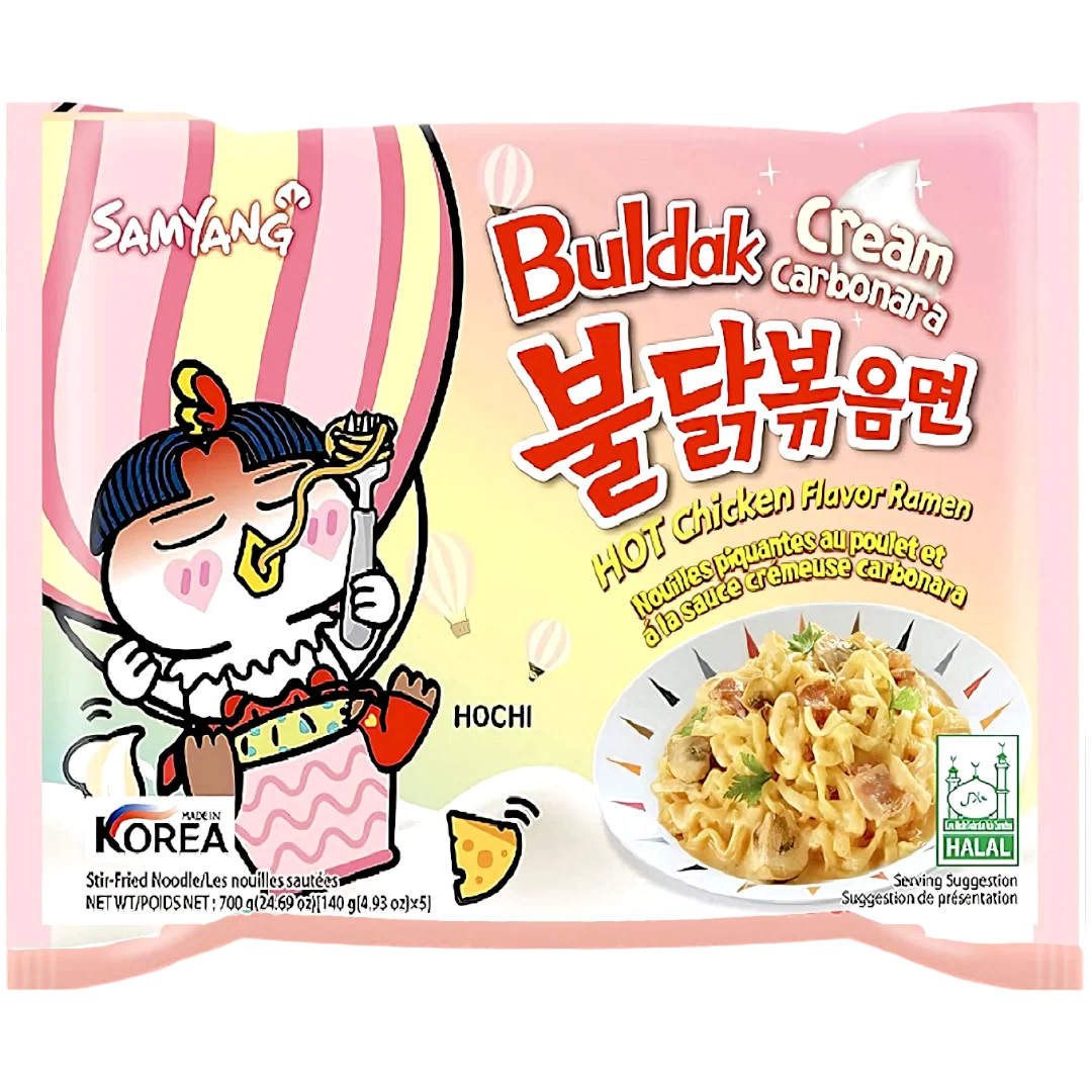 Samyang Buldak Cream Carbonara Flavour Ramen - 4.9oz (140g)