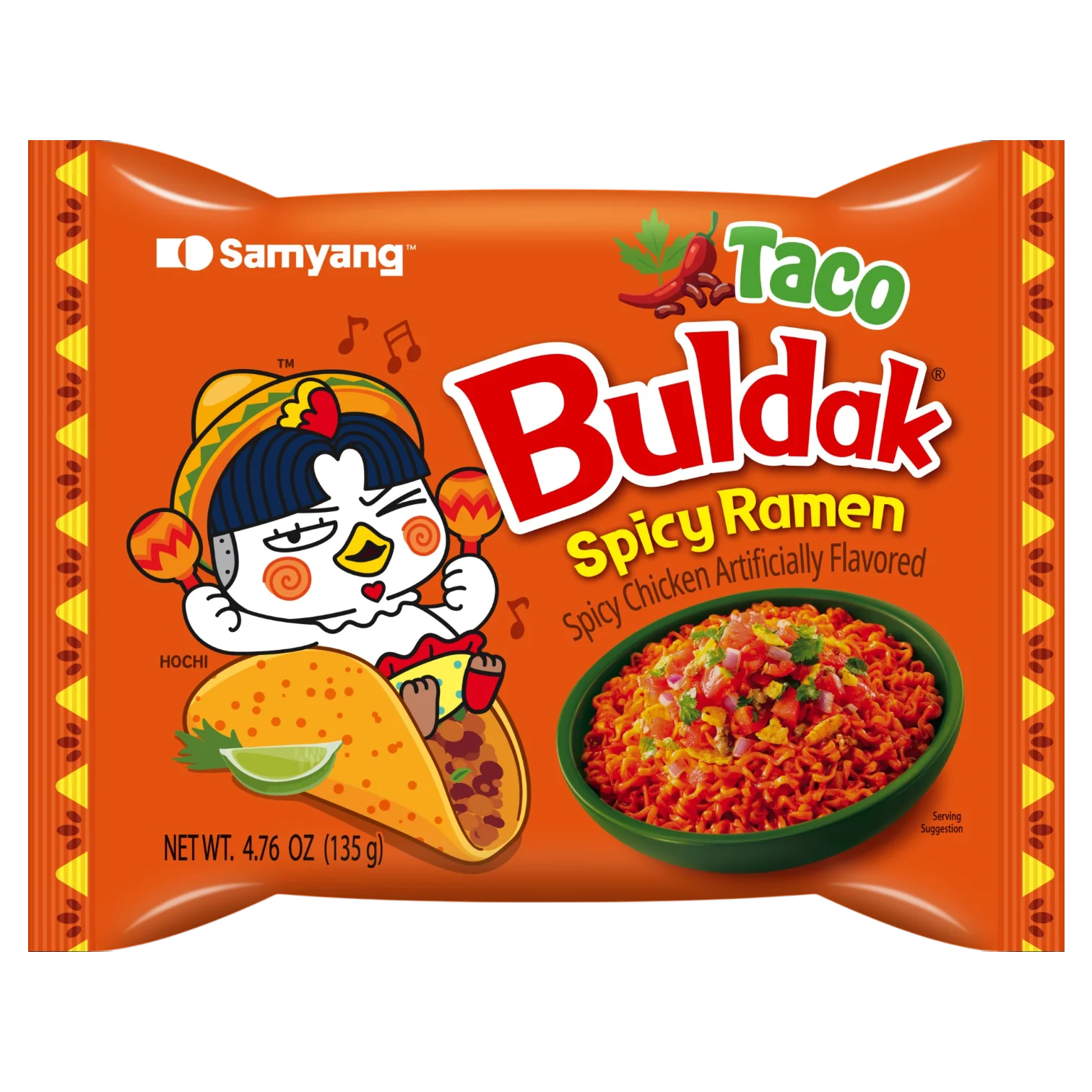 Samyang Buldak Taco Flavour Spicy Ramen - 4.76oz (135g)